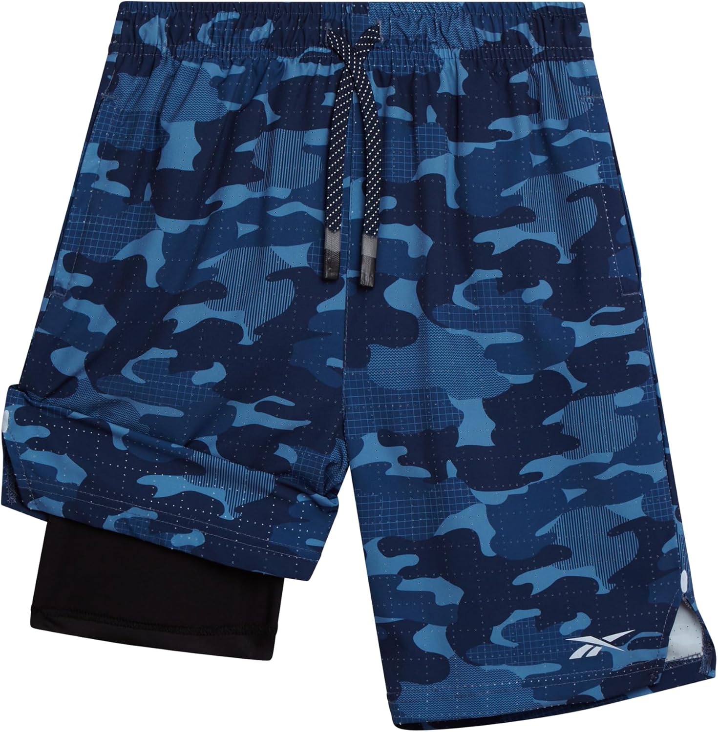 Reebok Boys Shorts - 2 in 1 Basketball Shorts with Compression Liner and Pockets - Gym and Running Boys Athletic Shorts - Image 8