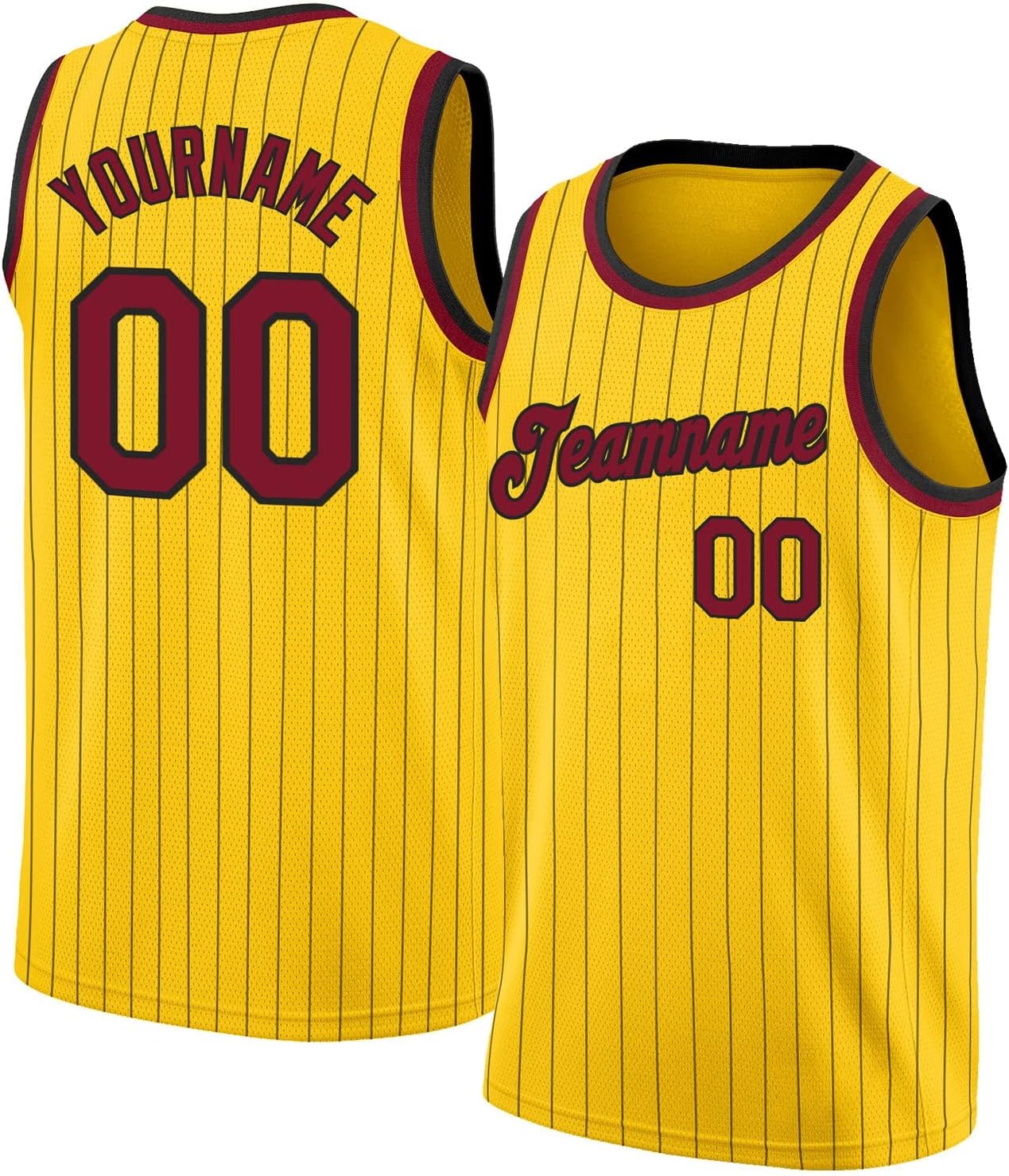 Custom Name Team Name Number Blue Pinstripe White-Red Authentic Basketball Jersey, Personalized Uniform Basketball Shirt - Image 12