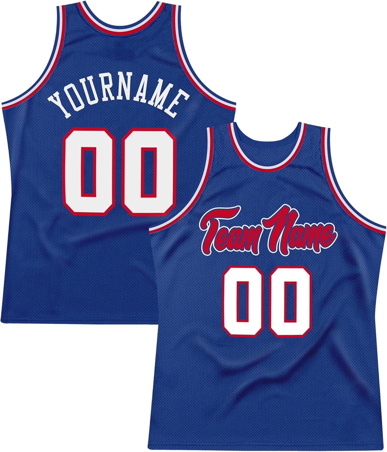 Custom Name Team Name Number Orange Blue-Navy Authentic Throwback Basketball Jersey, Personalized Uniform Basketball Shirt - Image 22