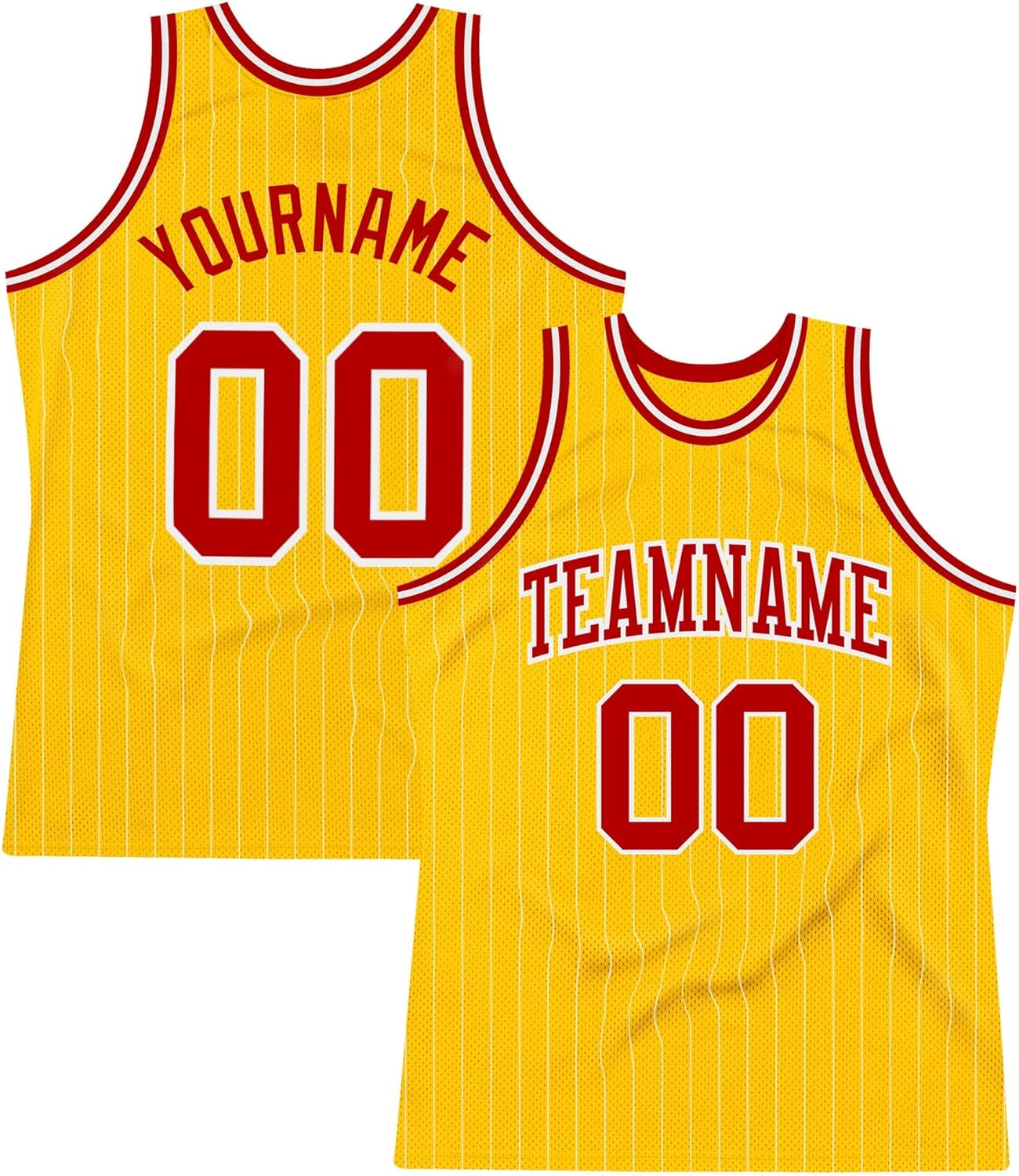 Custom Name Team Name Number Gray Black Pinstripe Black-Old Gold Authentic Basketball Jersey, Personalized Basketball Jersey - Image 23