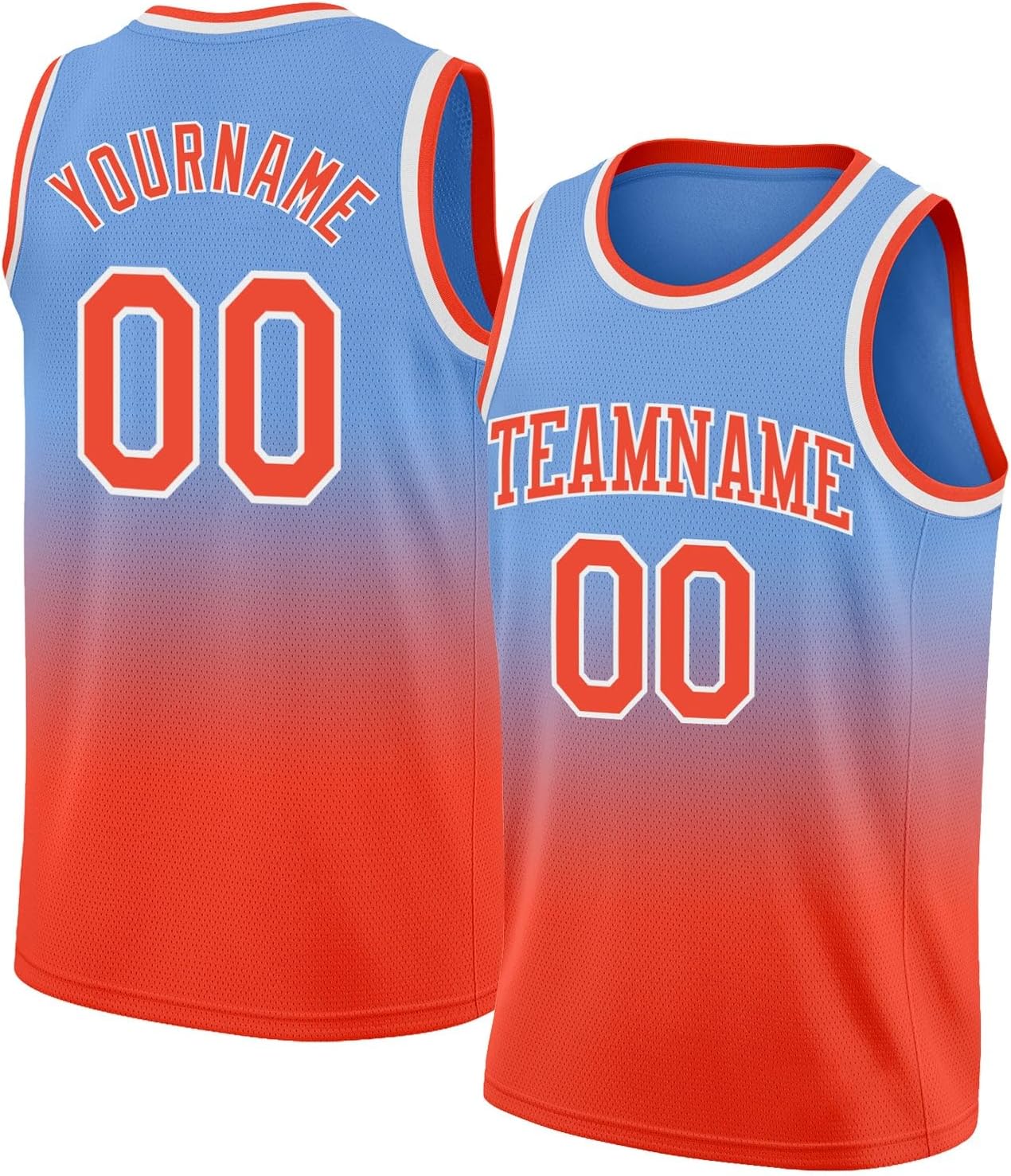 Custom Name Team Name Number Black Blue-Orange Authentic Throwback Basketball Jersey, Personalized Uniform Basketball Shirt - Image 27
