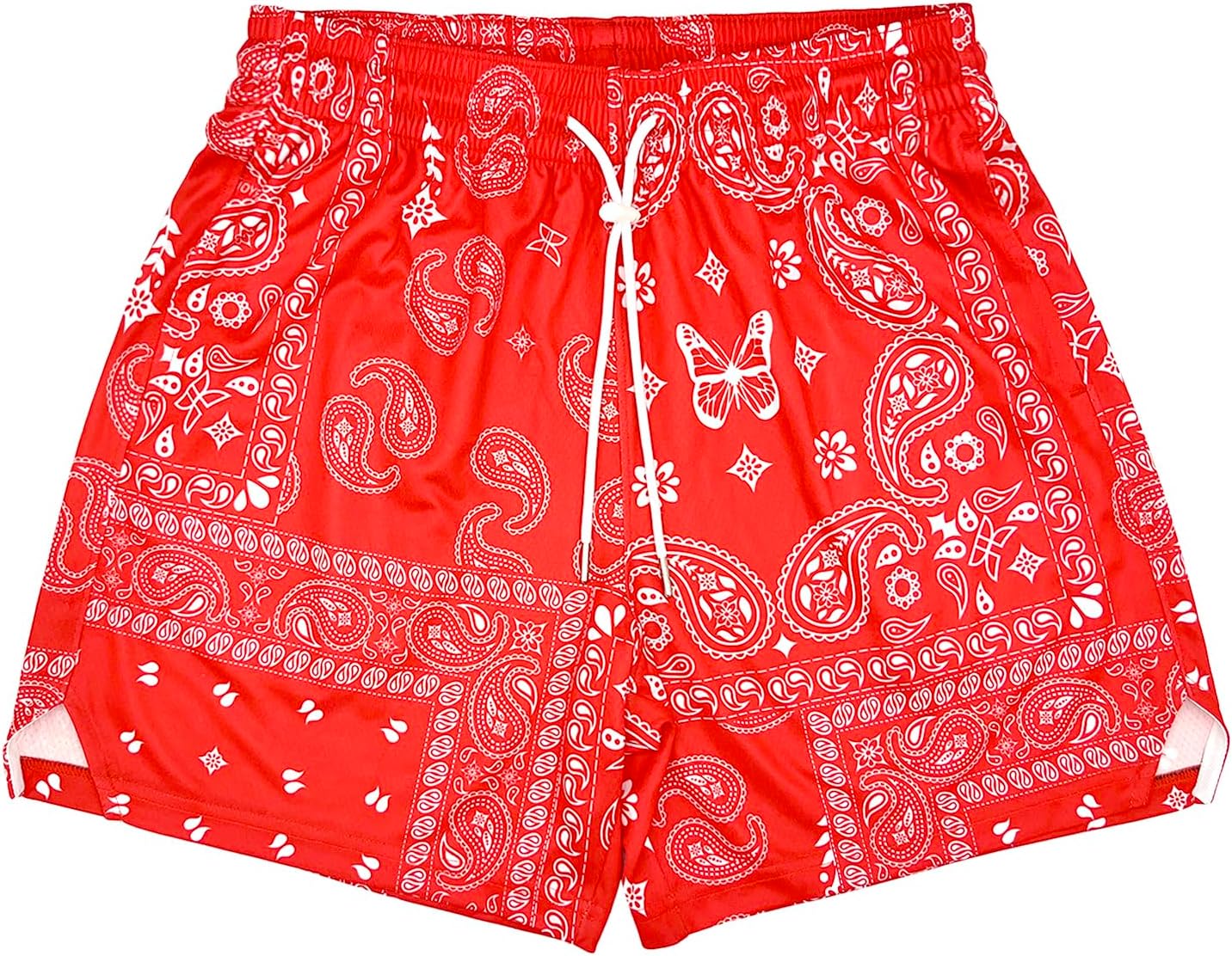 BOOMLEMON Mens Paisley Shorts Mesh Graphic Print Retro Casual Shorts Athletic Gym Basketball Running Short Pants - Image 16