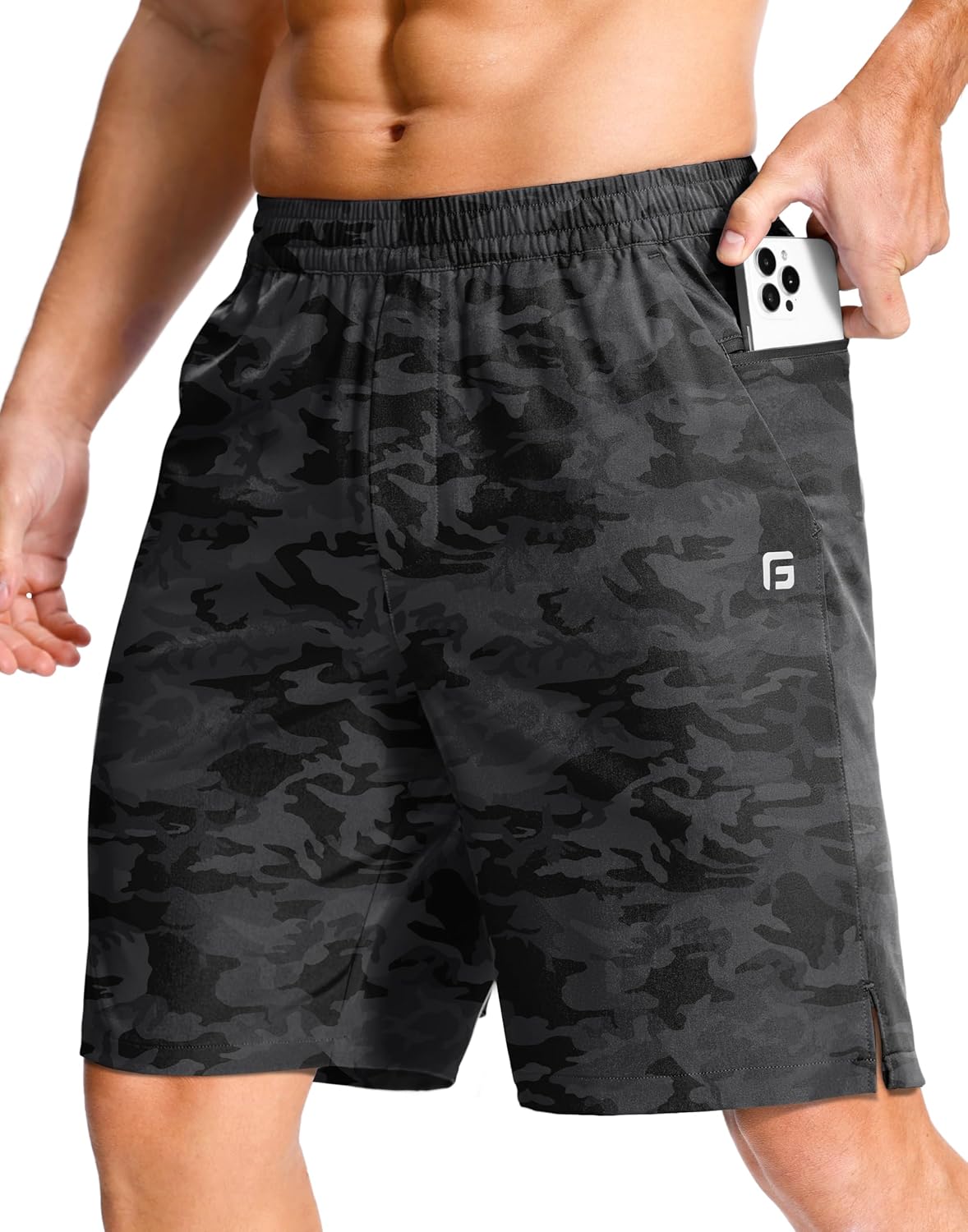 GGJ Men's Lightweight Athletic Shorts with Zipper Pockets 7"/5"/9" Gym Workout Running Quick Dry Tennis Shorts for Men - Image 36