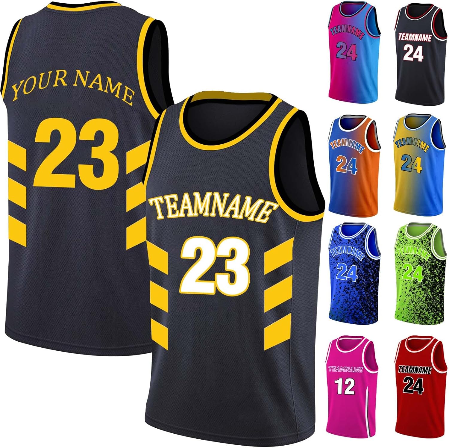 Custom Basketball Jersey Team Name Number Personalized Practice Shirt for Men Youth Kids Boys College University, S~4XL - Image 18