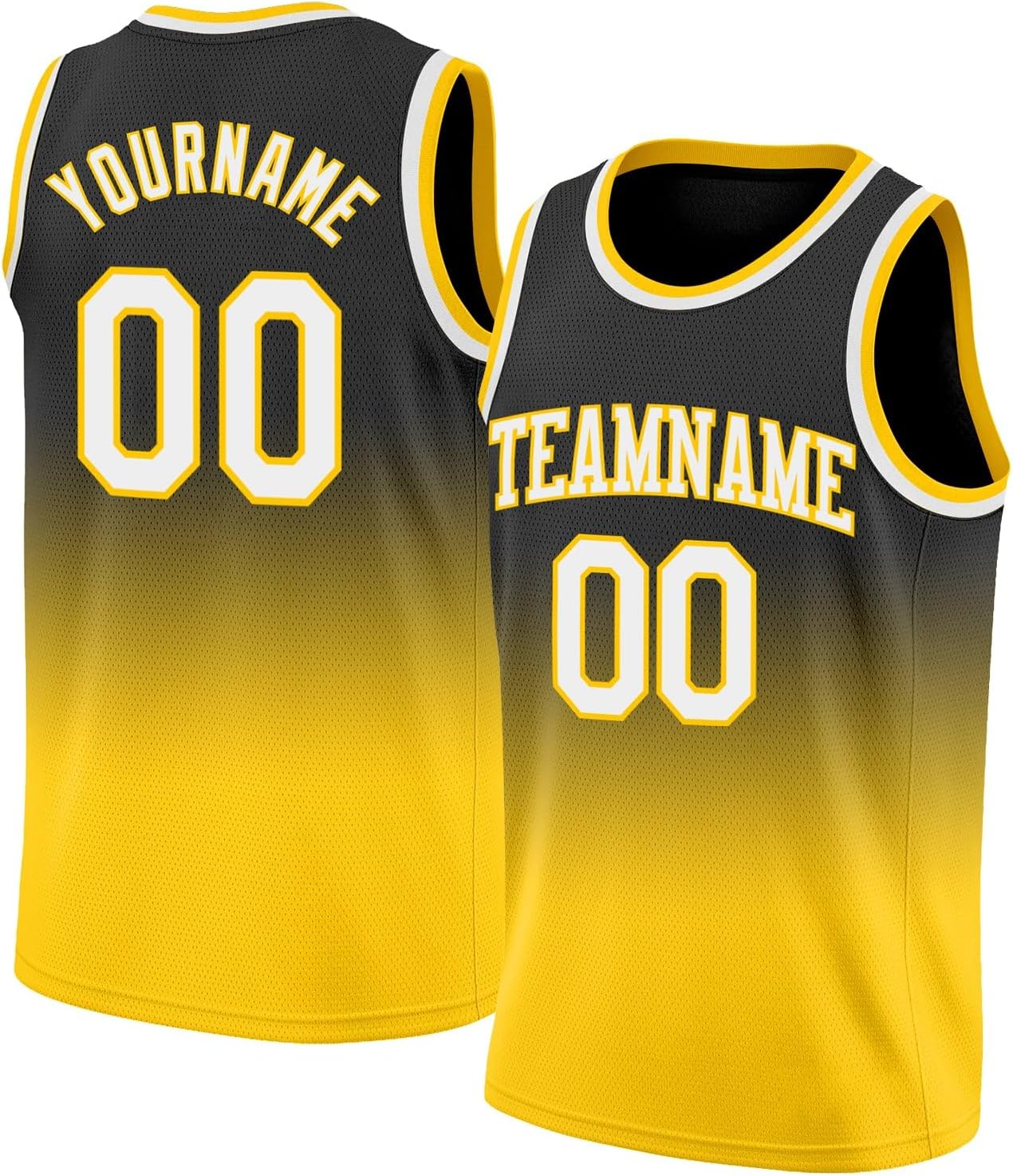 Custom Name Team Name Number Gold Red-Black Authentic Throwback Basketball Jersey, Personalized Uniform Basketball Shirt - Image 11