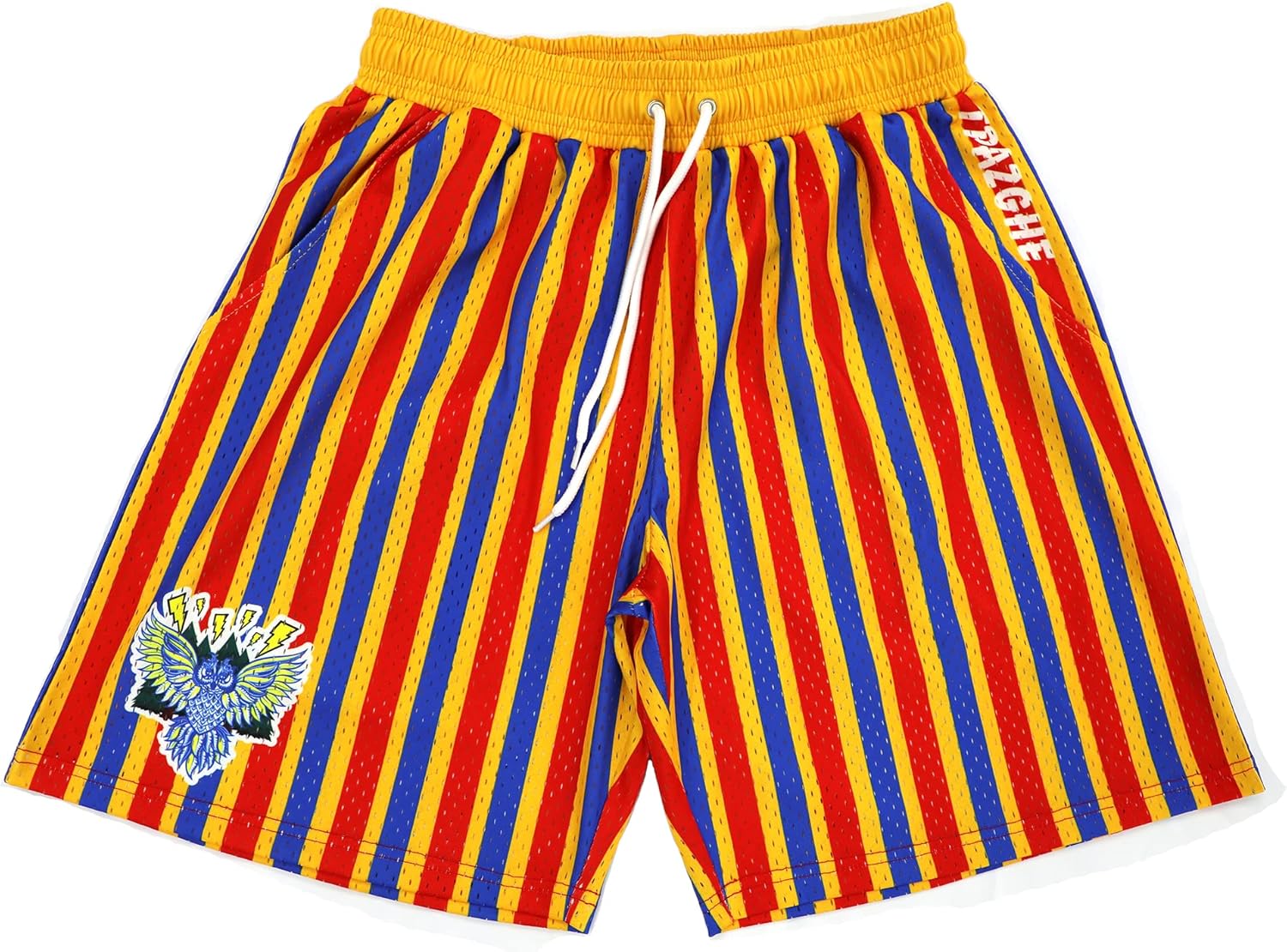 Men Basketball Shorts Graphic Mesh Drawstring Retro Sport Workout Gym Running Athletic Shorts - Image 34