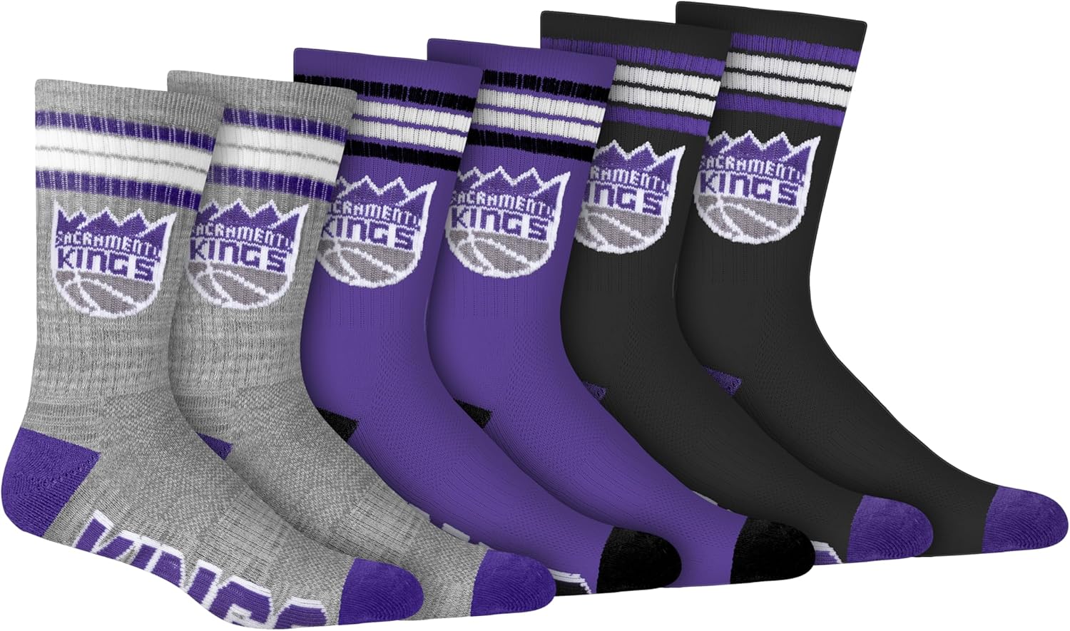 Ultra Game Men's NBA Official Athletic Cushioned Secure Fit Team Crew Socks – 3 Pack - Image 29