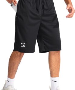 G Gradual Men's Basketball Shorts with Zipper Pockets Lightweight Quick Dry 11" Long Shorts for Men Athletic Gym
