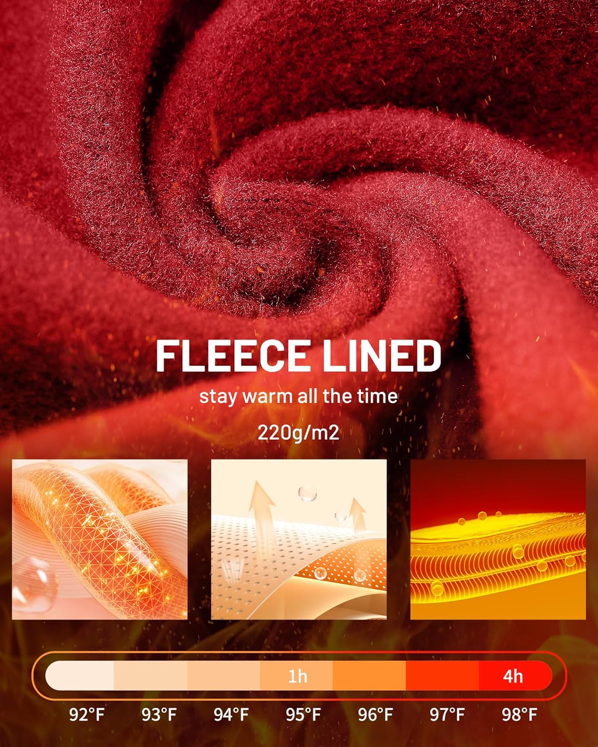 Runhit Boys Compression Leggings Fleece Lined - Youth Sports Tights Kids Thermal Base Layer Pants Cold Weather Gear - Image 4