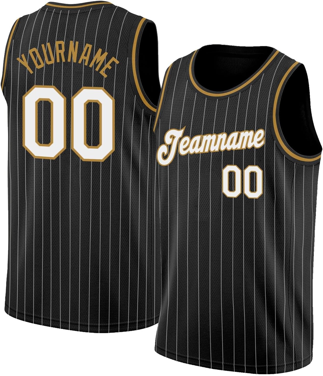 Custom Name Team Name Number Black Gold-Red Round Neck Rib-Knit Basketball Jersey, Personalized Uniform Basketball Shirt - Image 30