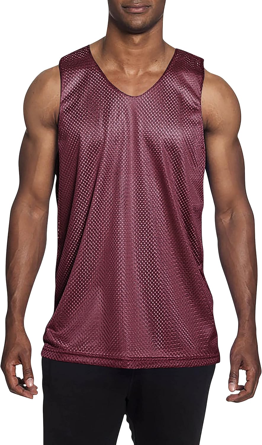 Mens Reversible Basketball Jersey Premium Moisture Wicking Mesh Tank Top - Image 16