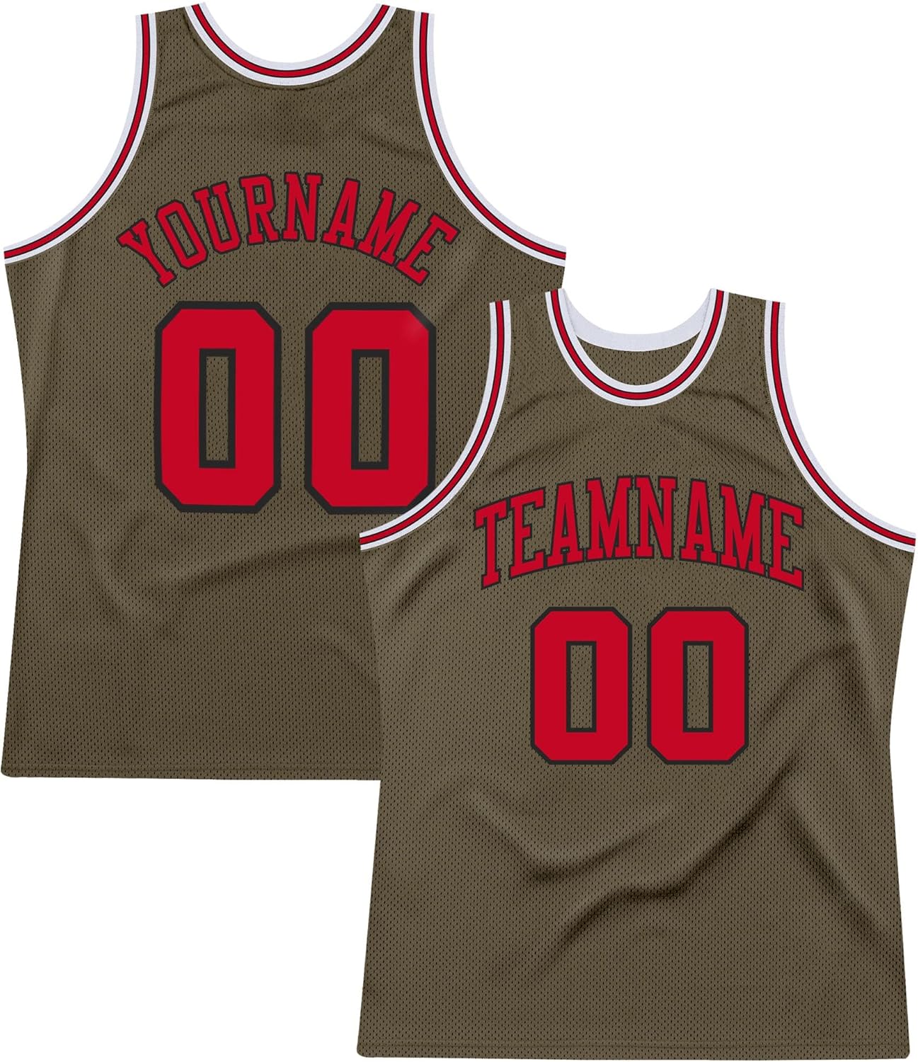 Custom Name Team Name Number Gold Red-Black Authentic Throwback Basketball Jersey, Personalized Uniform Basketball Shirt - Image 34