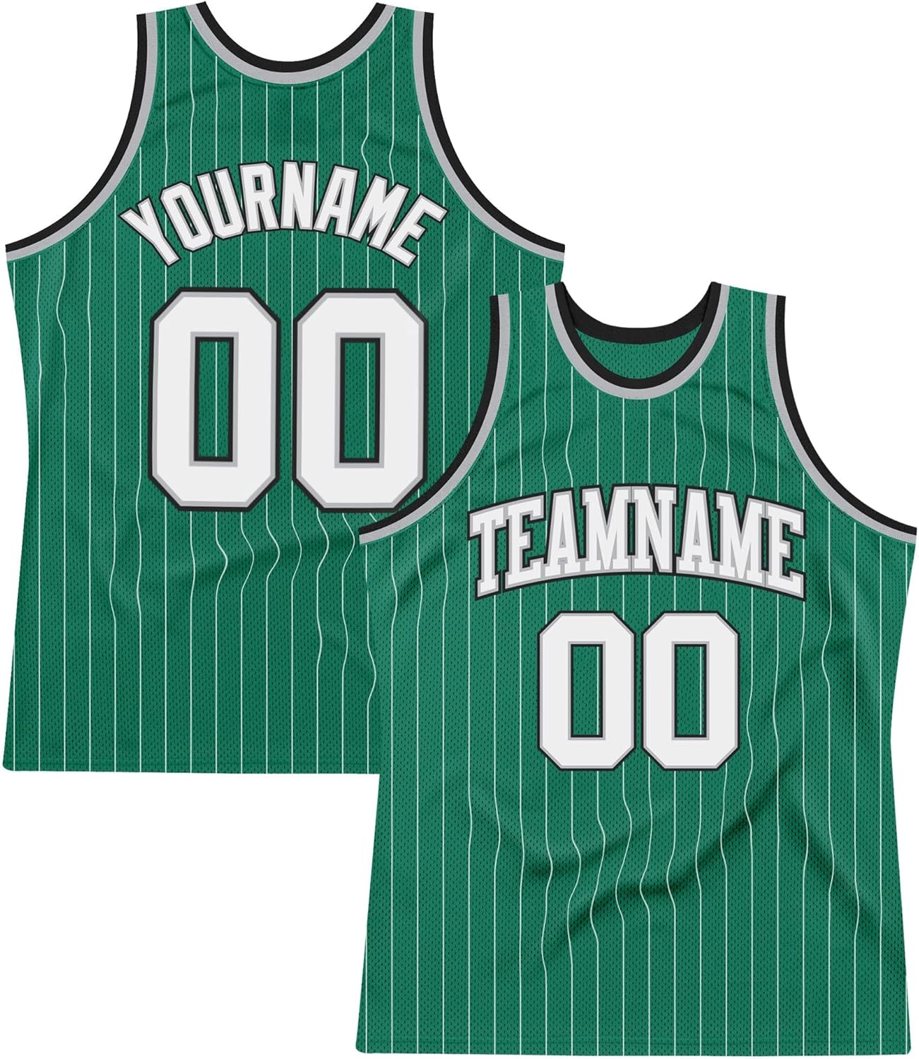 Custom Name Team Name Number Blue White Pinstripe Black Authentic Basketball Jersey, Personalized Uniform Basketball Shirt - Image 11