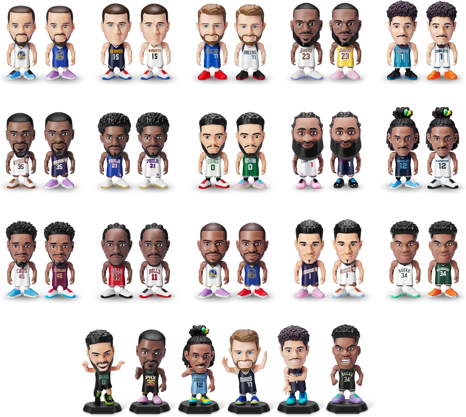 5 Surprise NBA Ballers Series 1 (2 Pack) Toy Mystery Capsule Figurine by ZURU for Kids, Teens, Adults- Players Like Luka Dončić, LaMelo Ball, Jayson Tatum, James Harden and Kevin Durant - Image 4