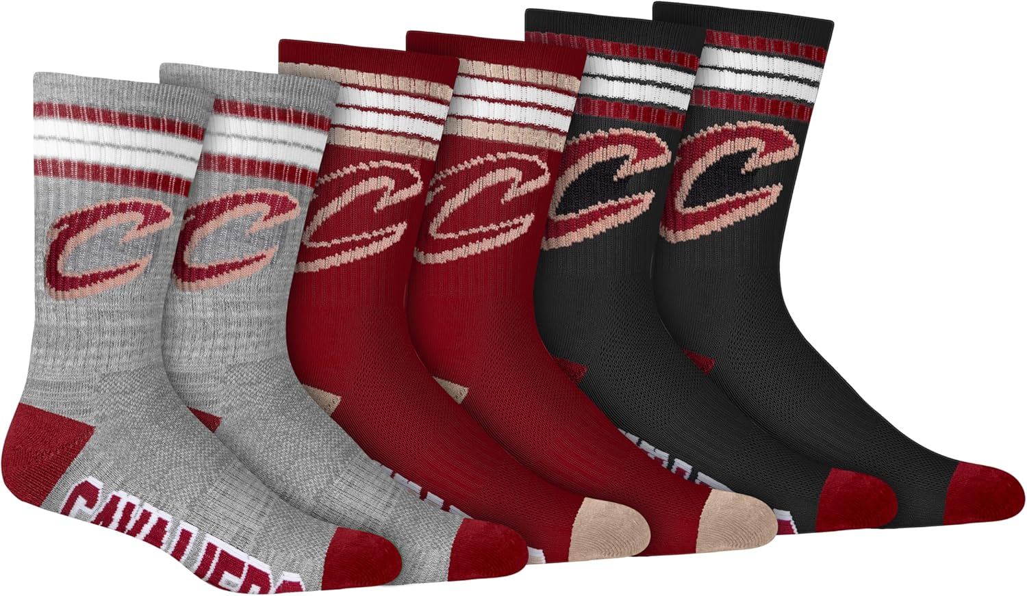 Ultra Game Men's NBA Official Athletic Cushioned Secure Fit Team Crew Socks – 3 Pack - Image 13
