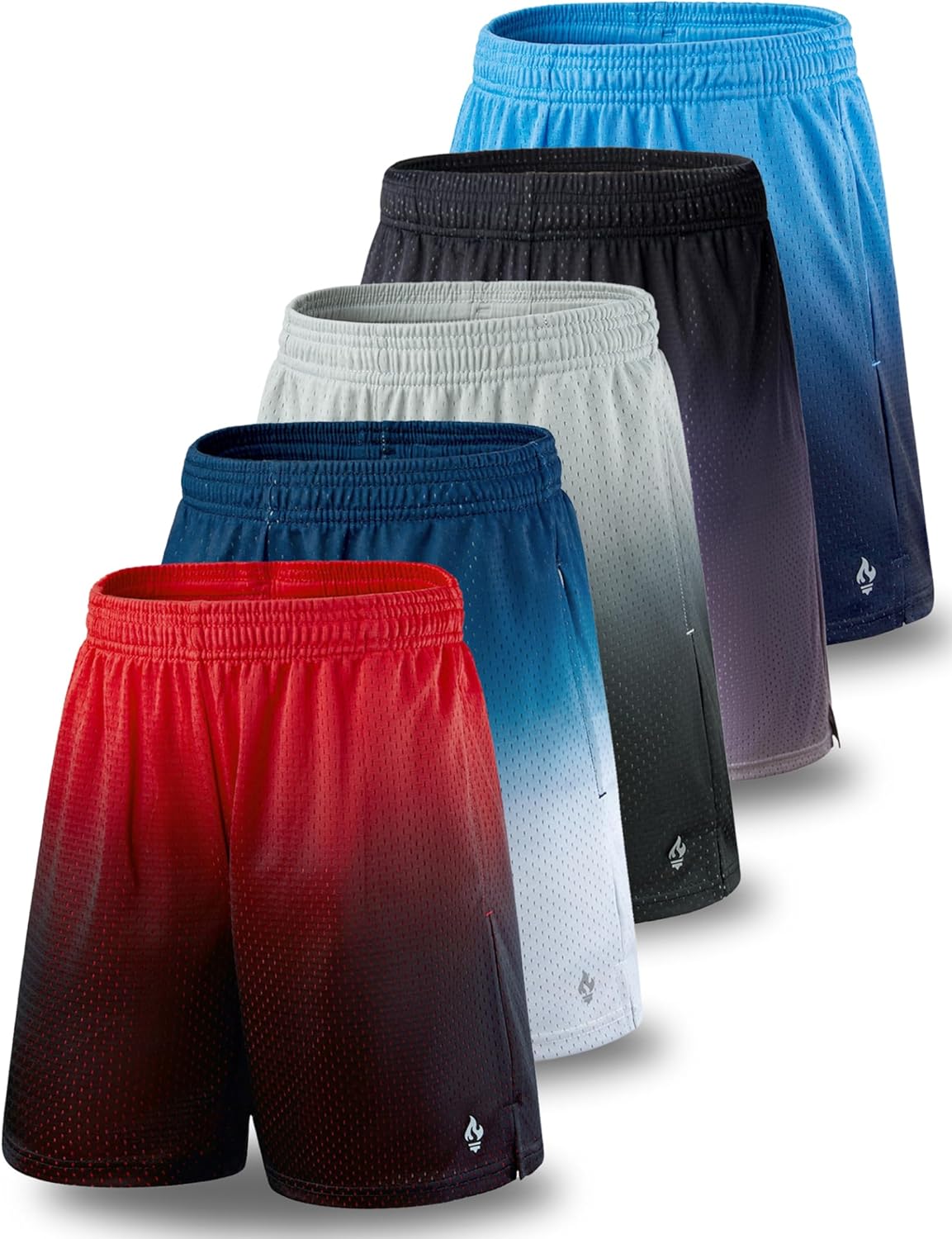 Liberty Pro 5 Pack: Mens Athletic Shorts, 9" Mesh Basketball Shorts Men Active Gym Shorts with Pockets - Image 7