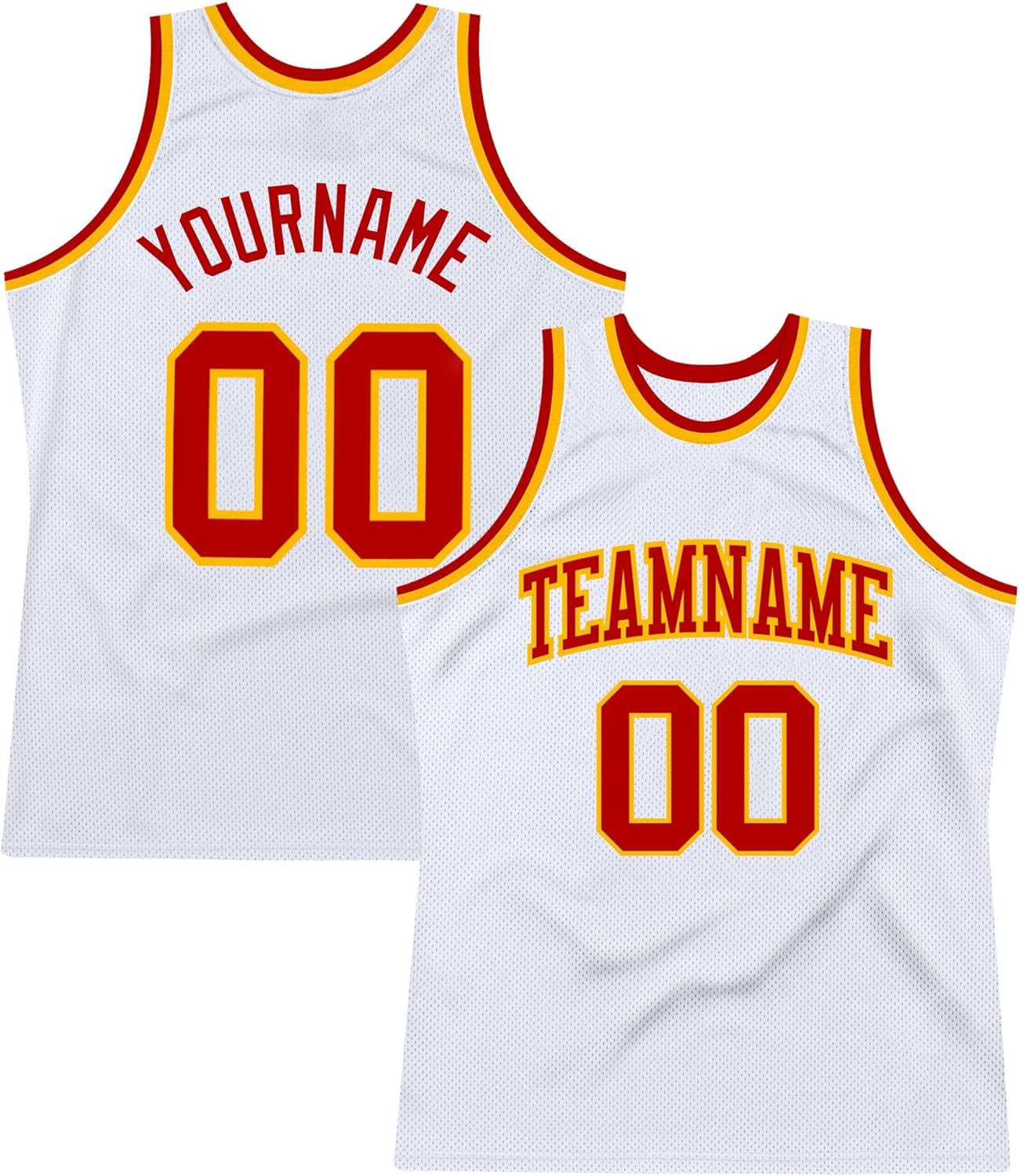 Custom Name Team Name Number Black White-Gold Round Neck Rib-Knit Basketball Jersey, Personalized Uniform Basketball Shirt - Image 18