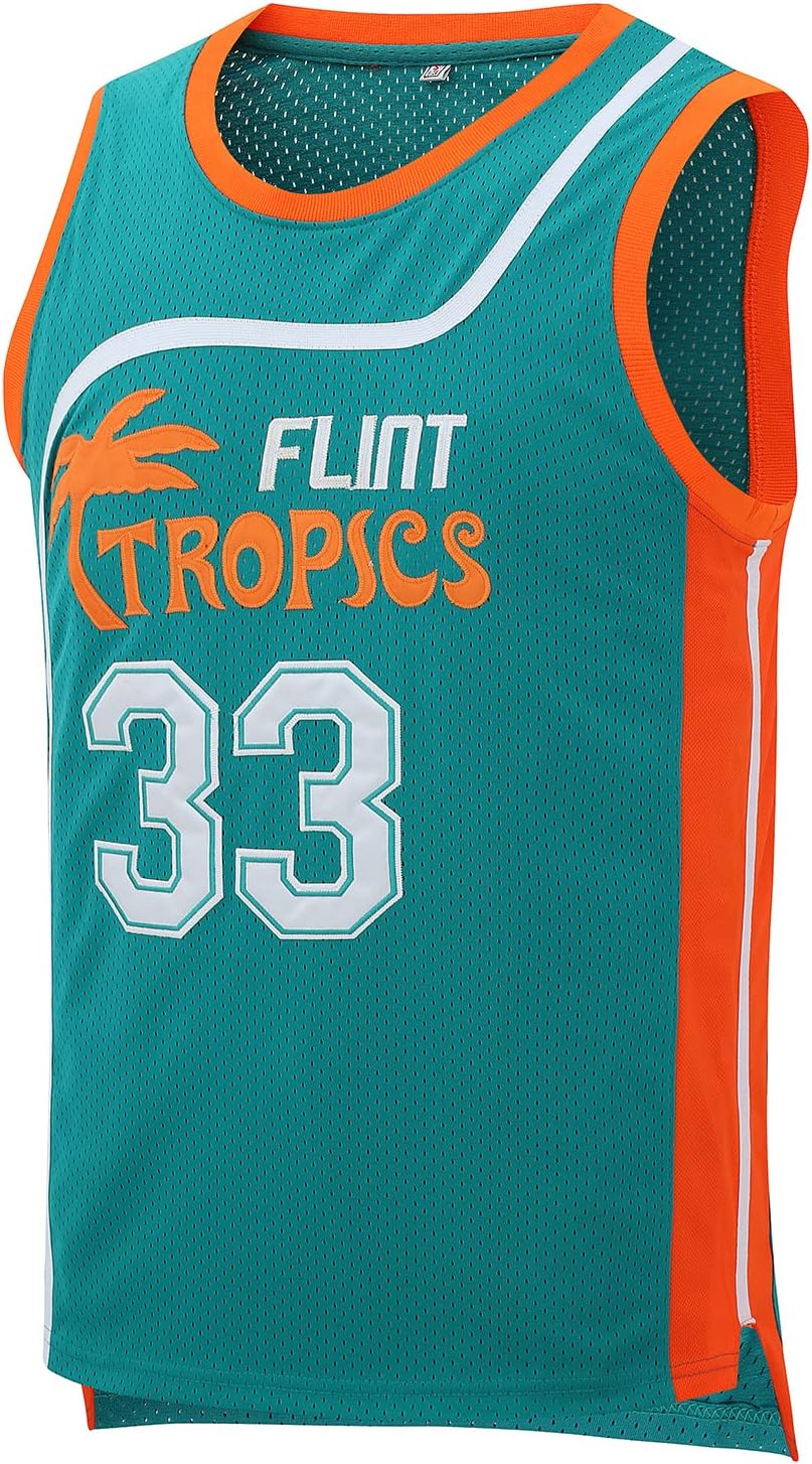 Flint Tropics Jersey Moon 33 Basketball Jerseys for Men S-XXXL - Image 7