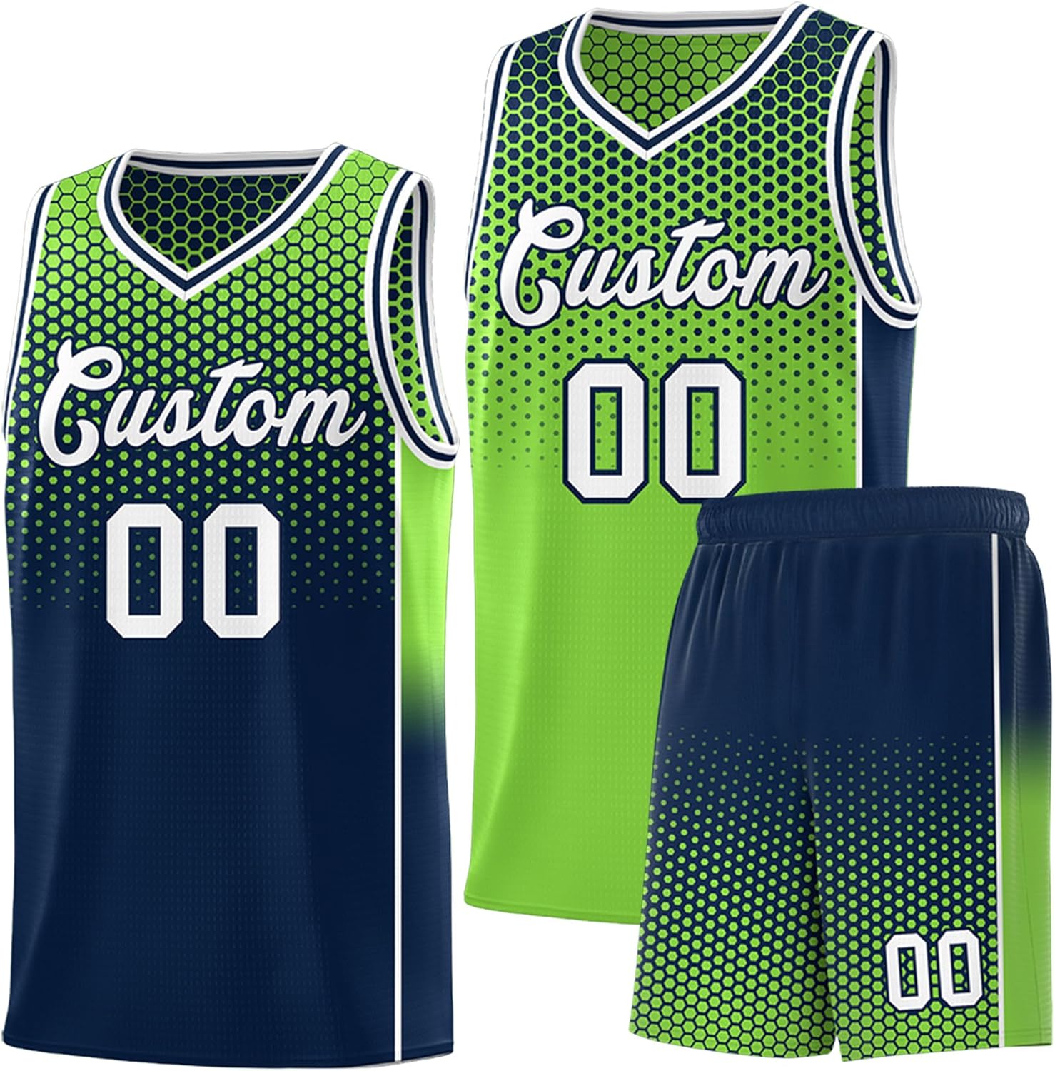 KXK Personalized Your Own Team Reversible Basketball Jersey for Men Women Youth - Custom Add Print Name Number Logo - Image 18