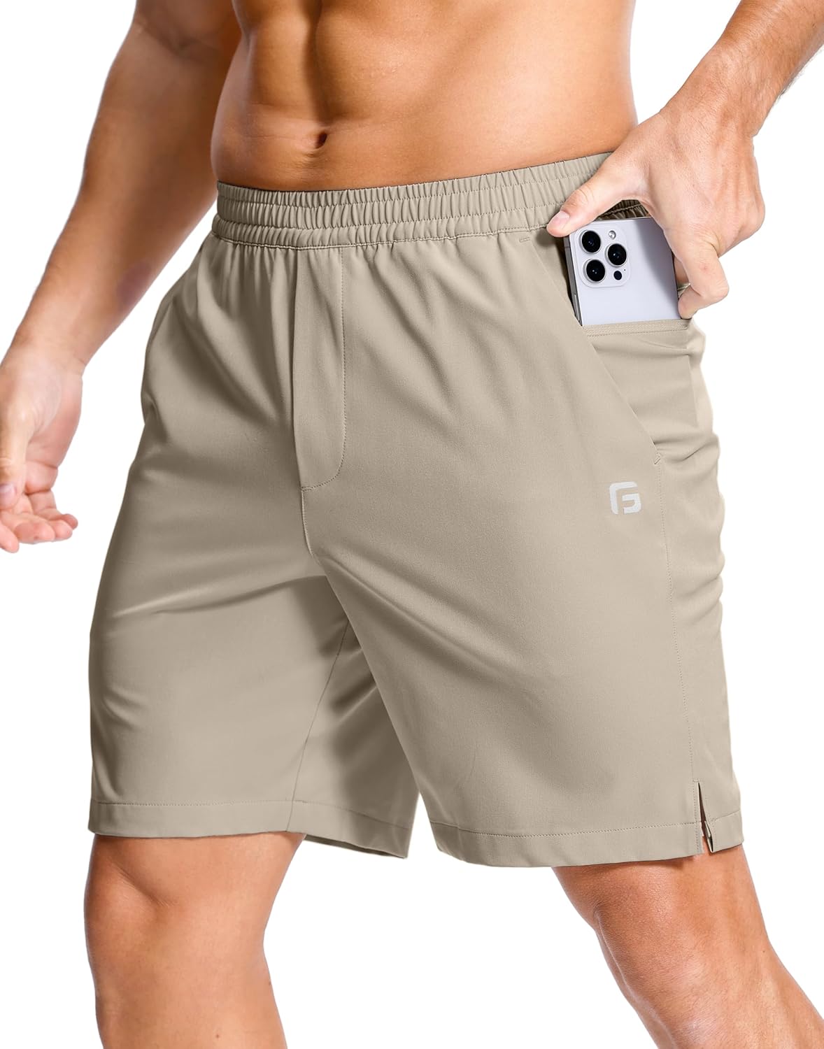 GGJ Men's Lightweight Athletic Shorts with Zipper Pockets 7"/5"/9" Gym Workout Running Quick Dry Tennis Shorts for Men - Image 25