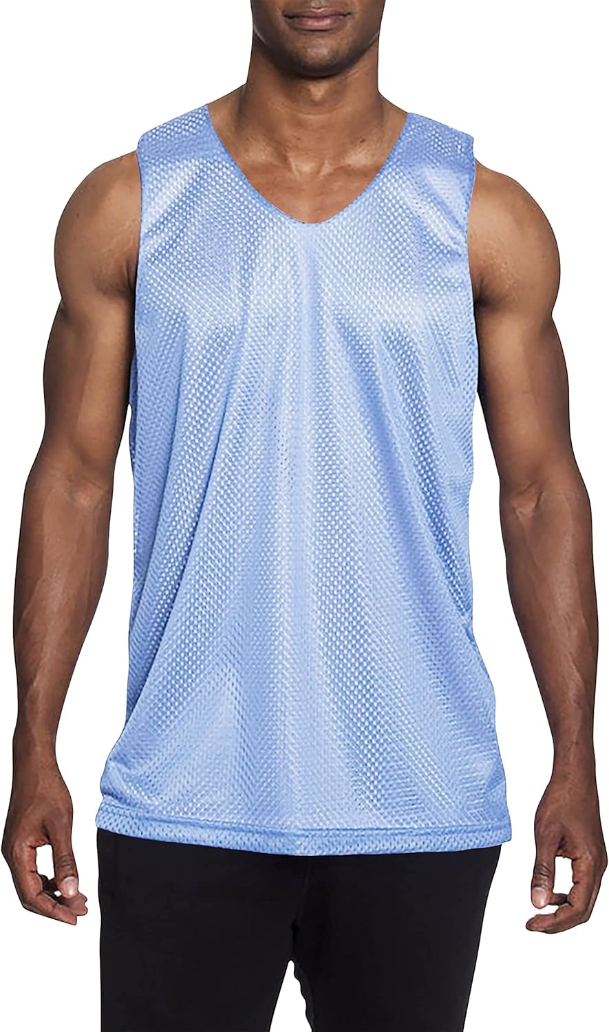 Mens Reversible Basketball Jersey Premium Moisture Wicking Mesh Tank Top - Image 15