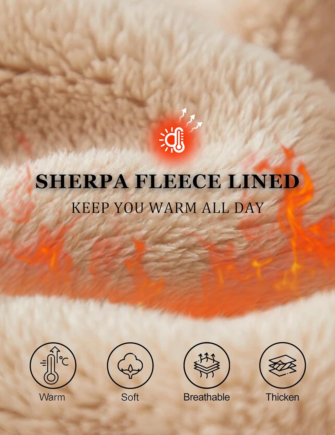 MAGCOMSEN Men's Winter Fleece Pants Sherpa Lined Sweatpants Thermal Warm Thicken Pants Active Joggers with 3 Pockets - Image 5