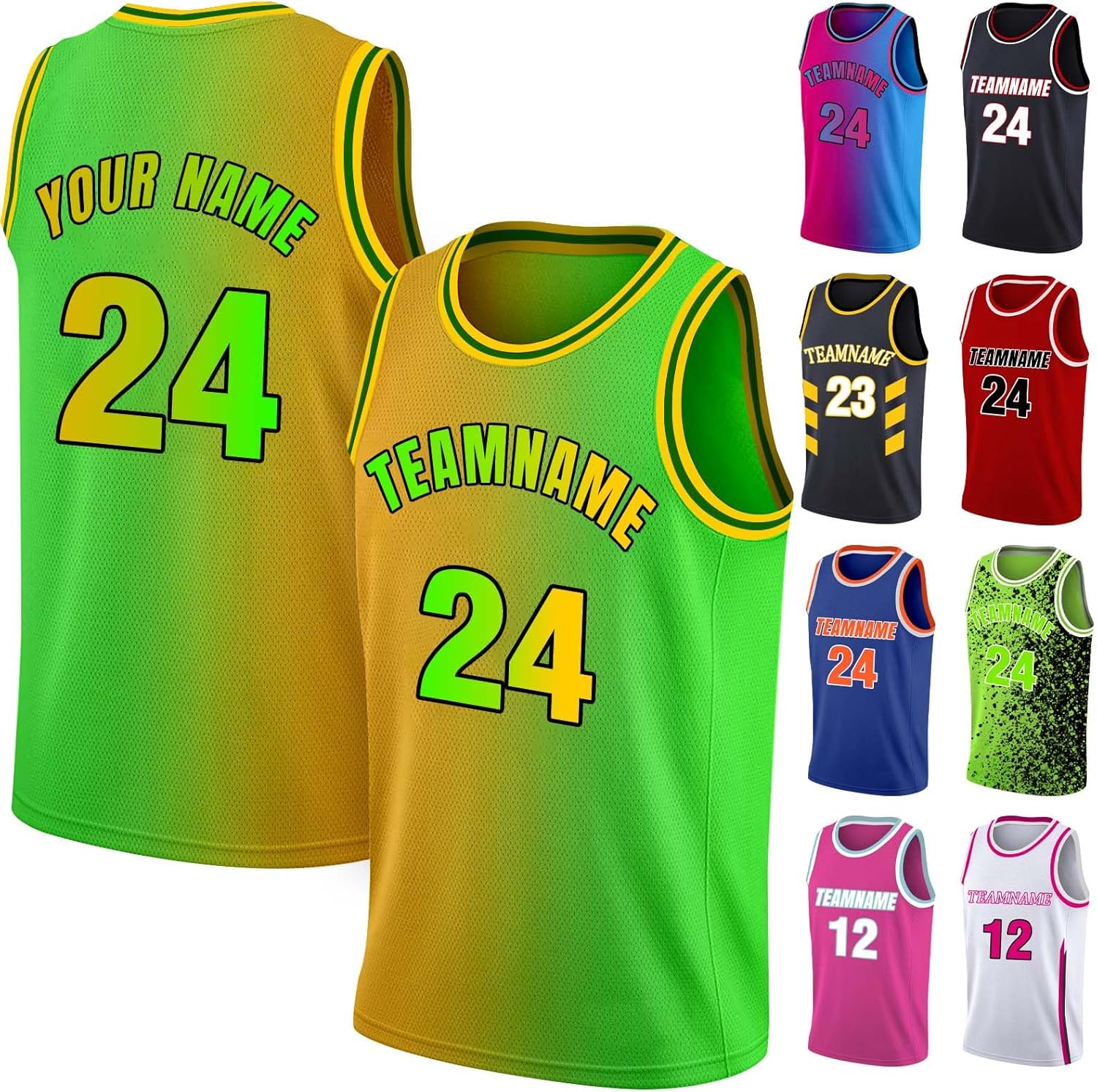 Custom Basketball Jersey Team Name Number Personalized Practice Shirt for Men Youth Kids Boys College University, S~4XL - Image 20