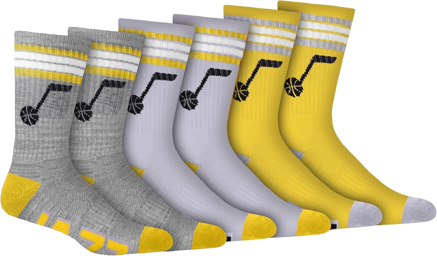 Ultra Game Men's NBA Official Athletic Cushioned Secure Fit Team Crew Socks – 3 Pack - Image 31