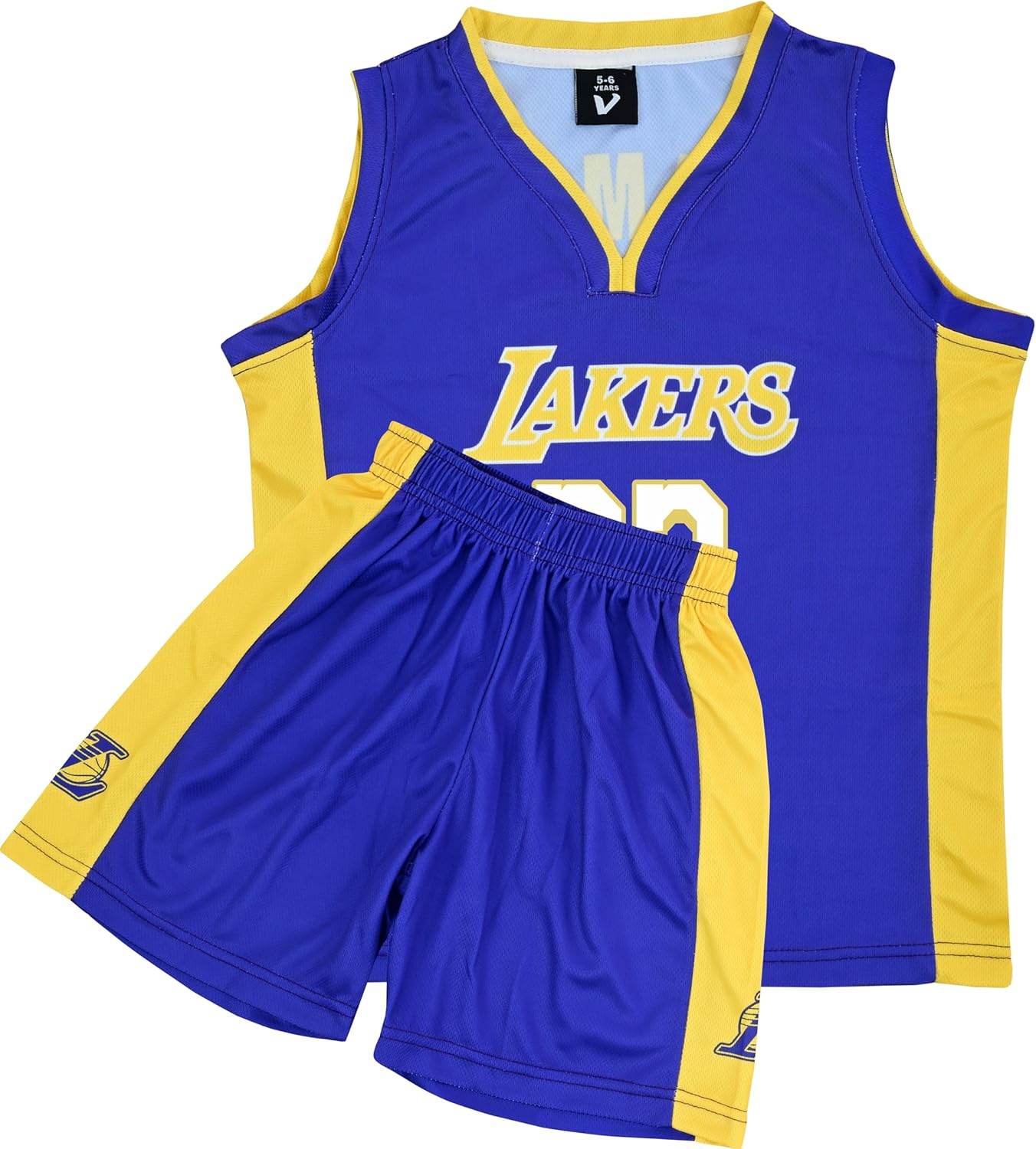 VEGAS APPAREL Kids Basketball Kit, 2 Piece Sleeveless Kids Basketball Jersey Shirt & Shorts for 2-14 Years Unisex Children - Image 8