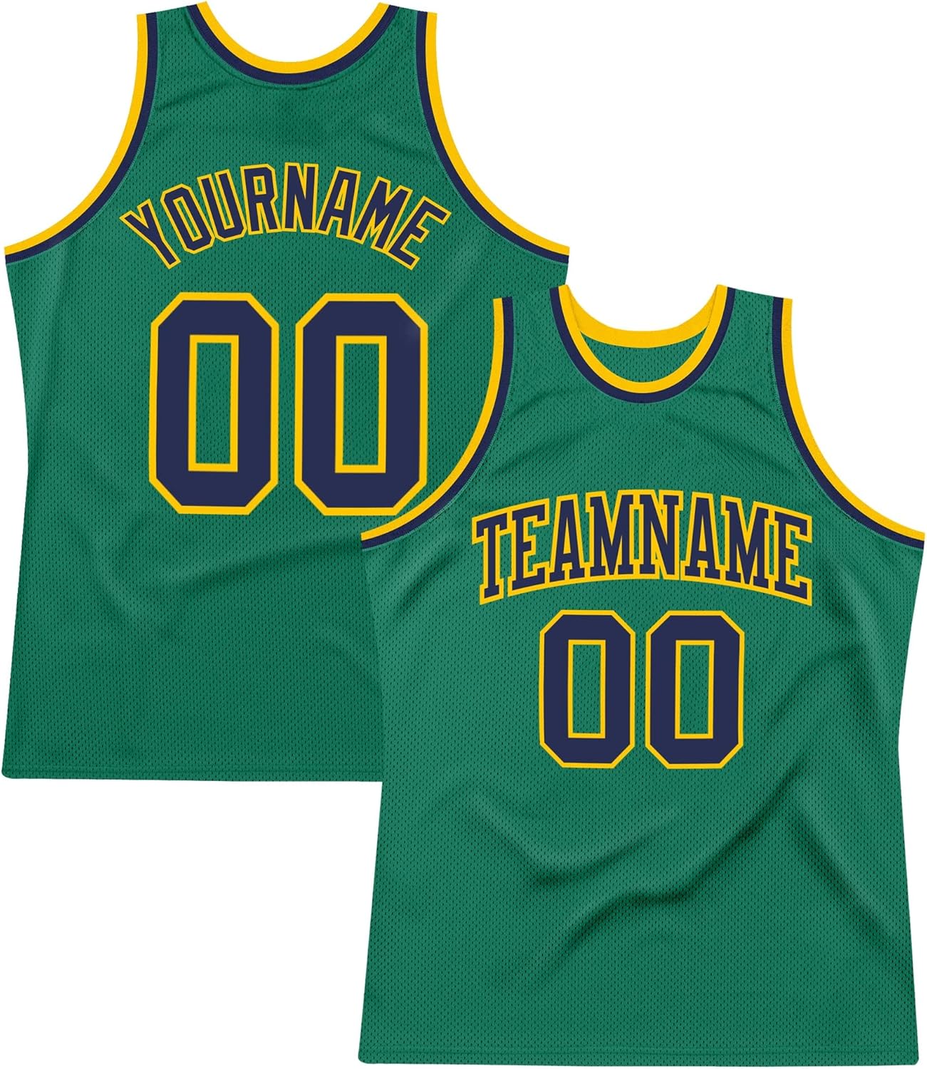 Custom Name Team Name Number Navy Navy-Gold Authentic Throwback Basketball Jersey, Personalized Uniform Basketball Shirt - Image 14