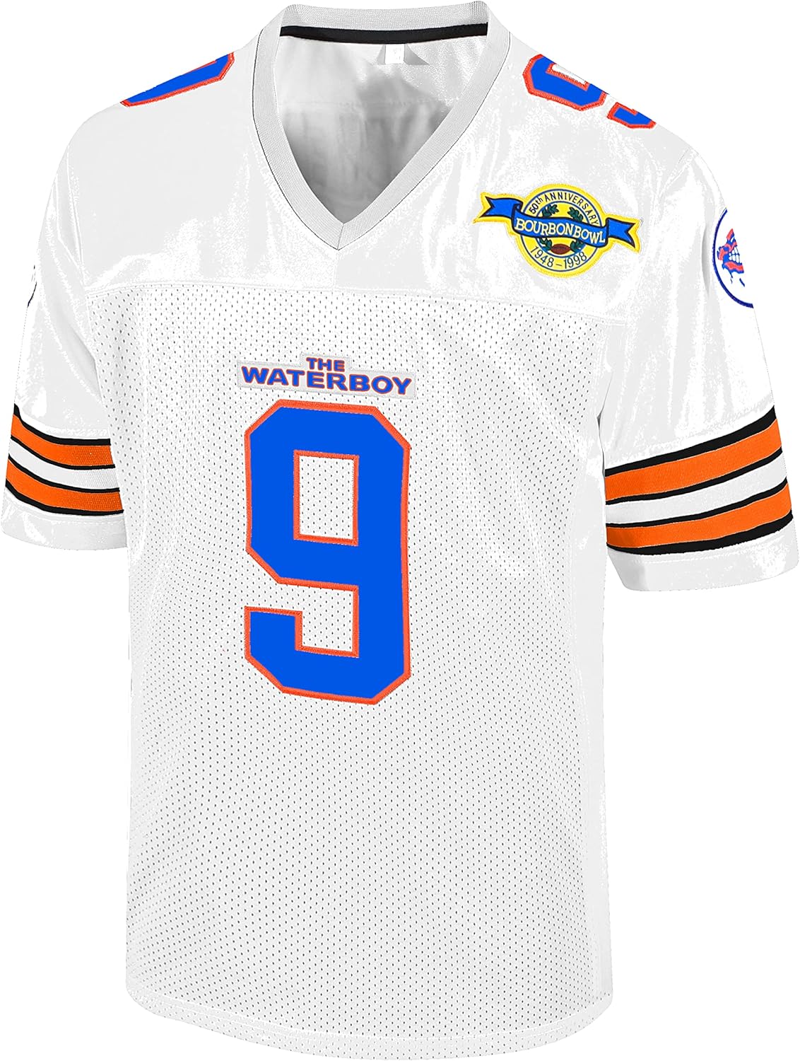 Bobby Boucher #9 The Waterboy Adam Sandler Movie Mud Dogs Bourbon Bowl Football Jersey - Image 8