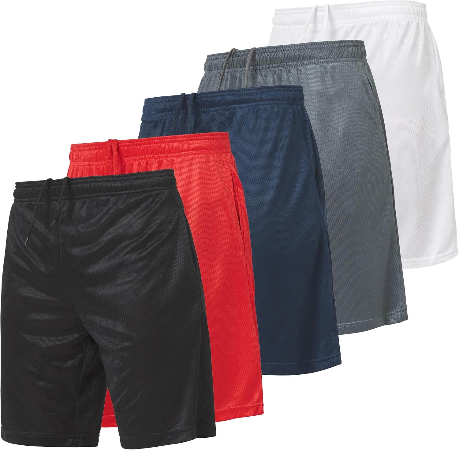 Ultra Performance 5 Pack Mens Shorts, Athletic Gym Shorts Workout Basketball Shorts for Men, SM - 5X - Image 10