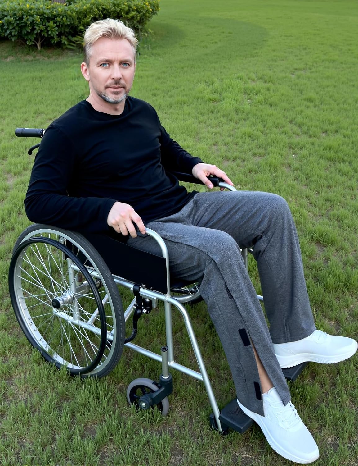 Men's Post Surgery Pants Open Bottom Easy Side Tear Away Pants for Men Sweatpants Loose Fit Post Surgery Pant with Pockets - Image 5