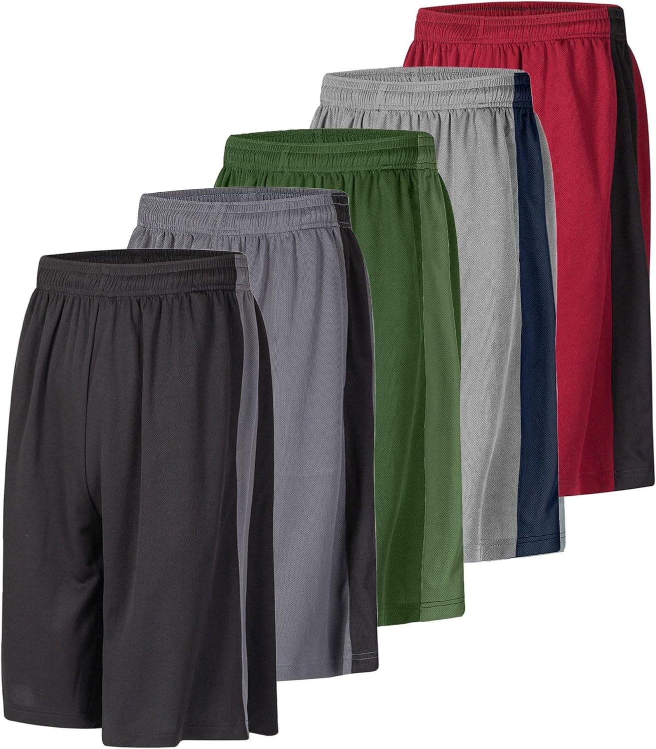 Men's Long Athletic Shorts Basketball Gym Quick Dry Camo Shorts with Pockets - Image 31