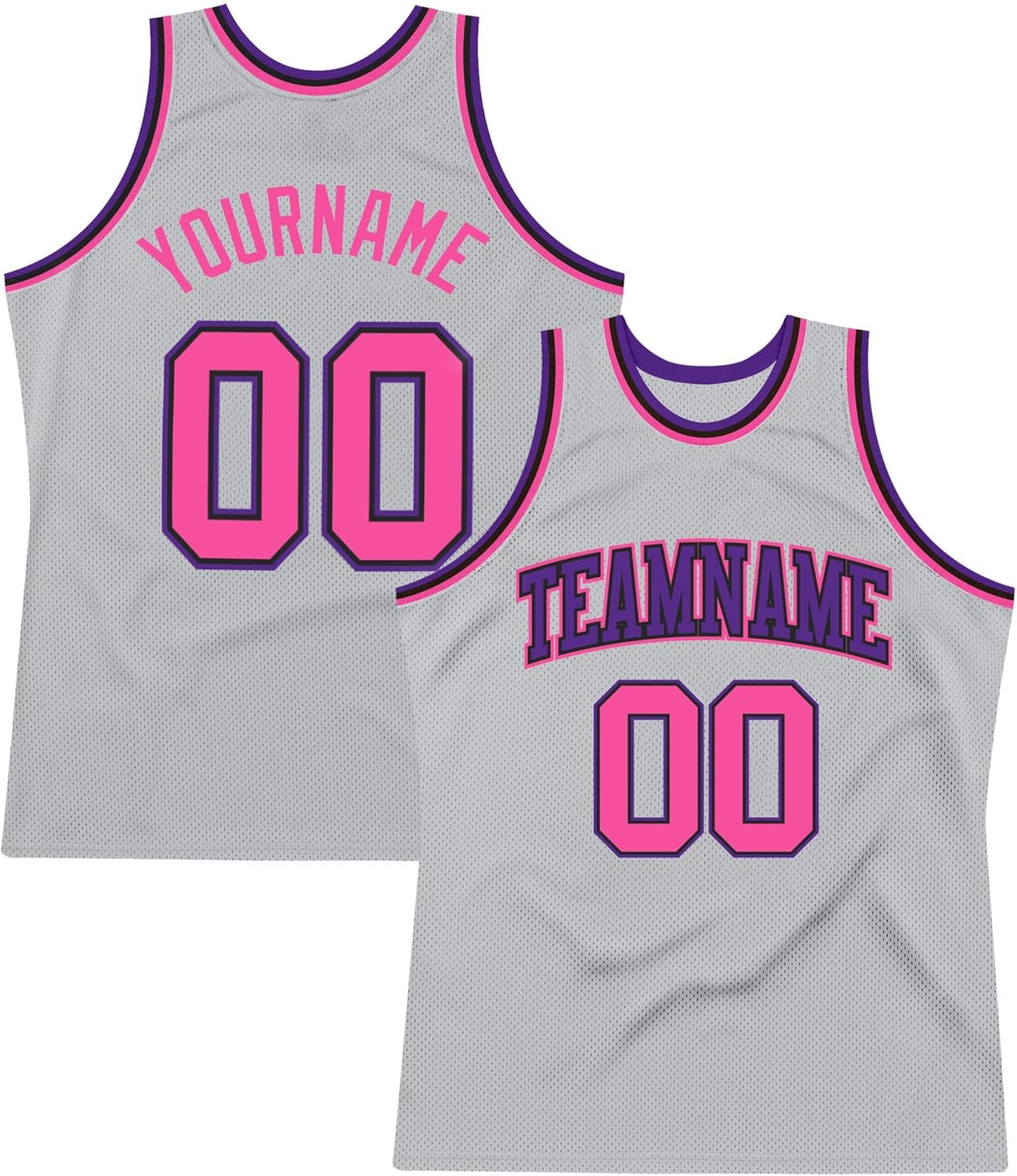 Custom Name Team Name Number Gray Red-Gold Authentic Throwback Basketball Jersey, Personalized Basketball Jersey - Image 16