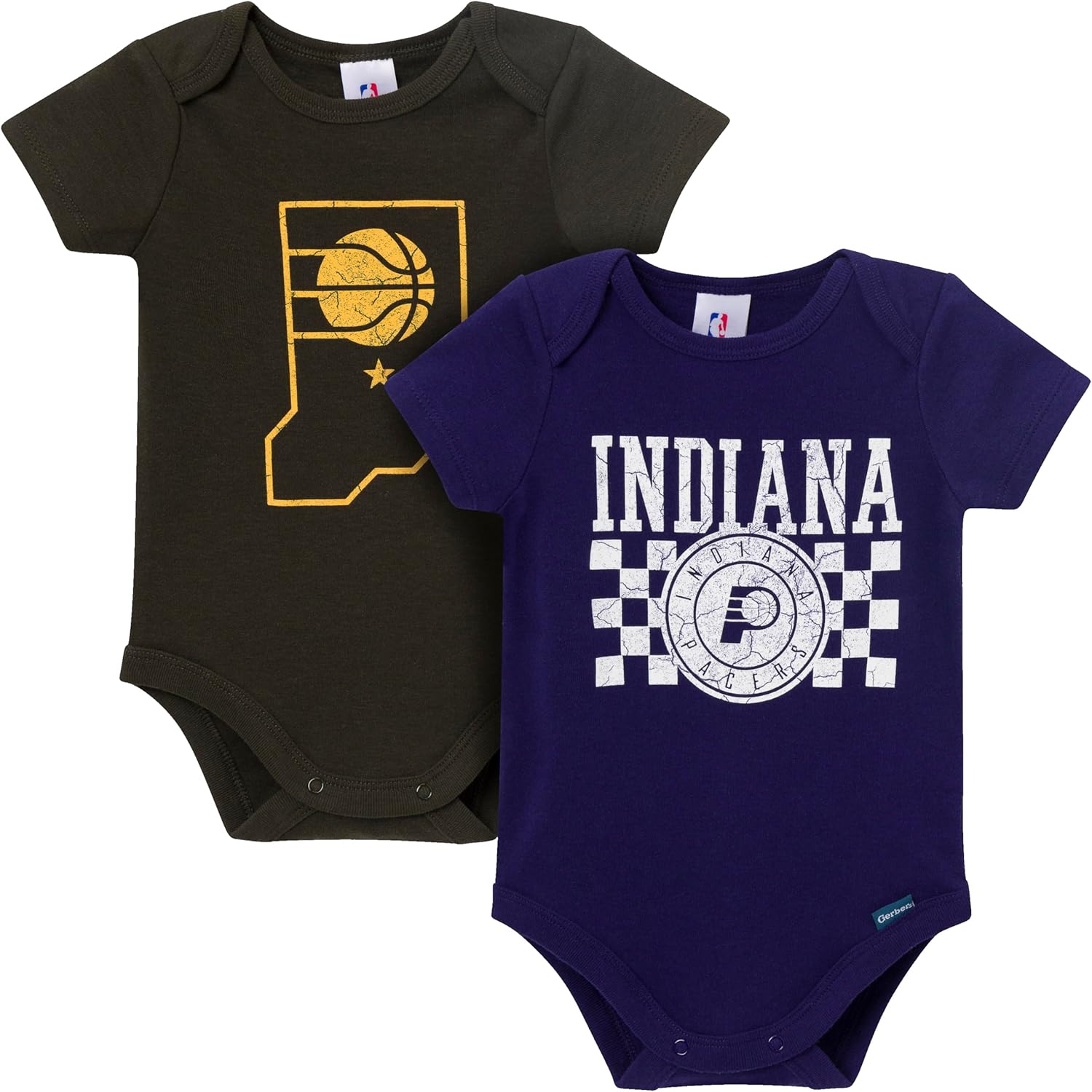 Gerber unisex-baby Nba Team 2 Pack Short Sleeve Onesie Bodysuits - Image 16