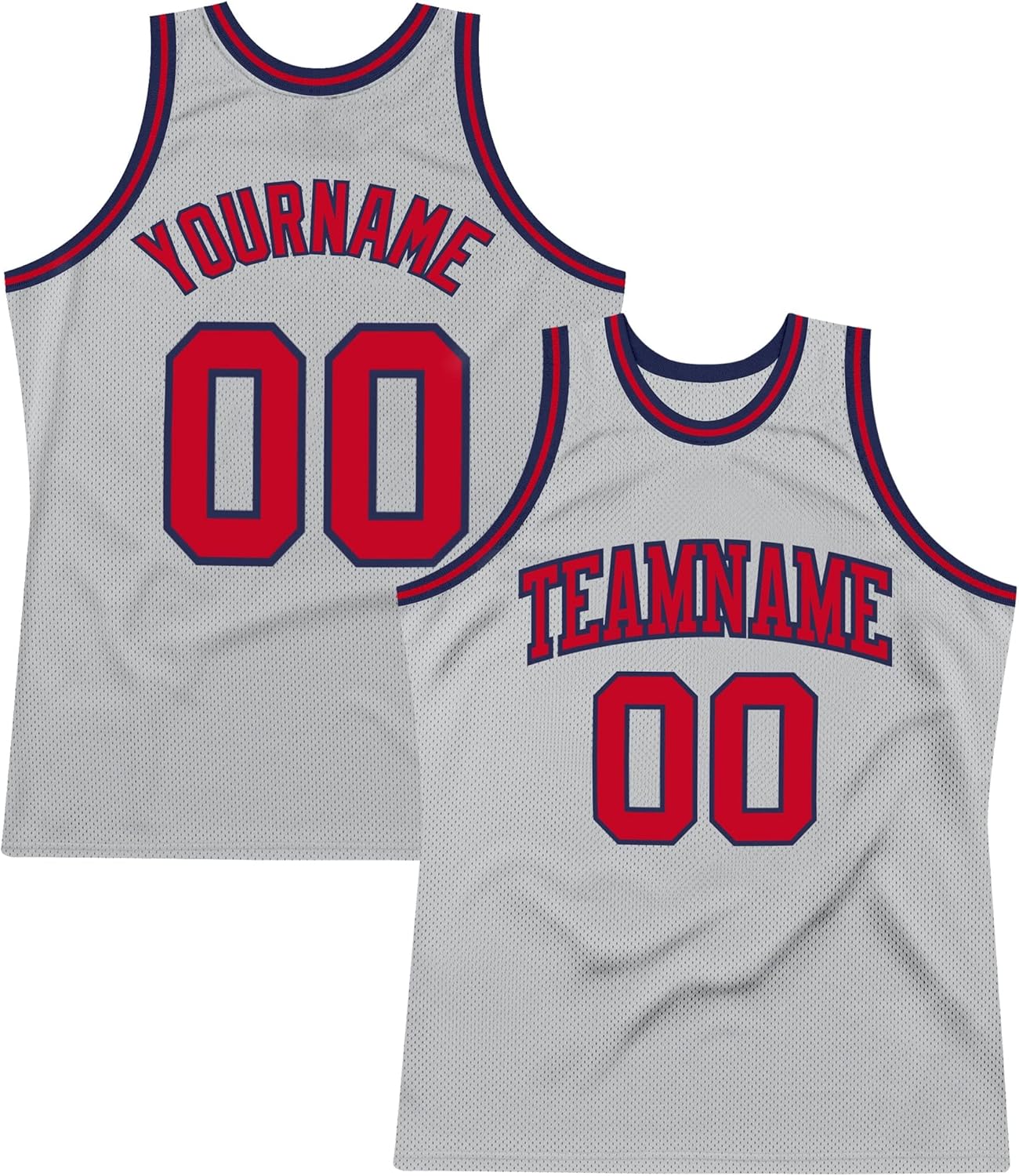 Custom Name Team Name Number Gray Royal-Orange Authentic Throwback Basketball Jersey, Personalized Uniform Basketball Shirt - Image 8