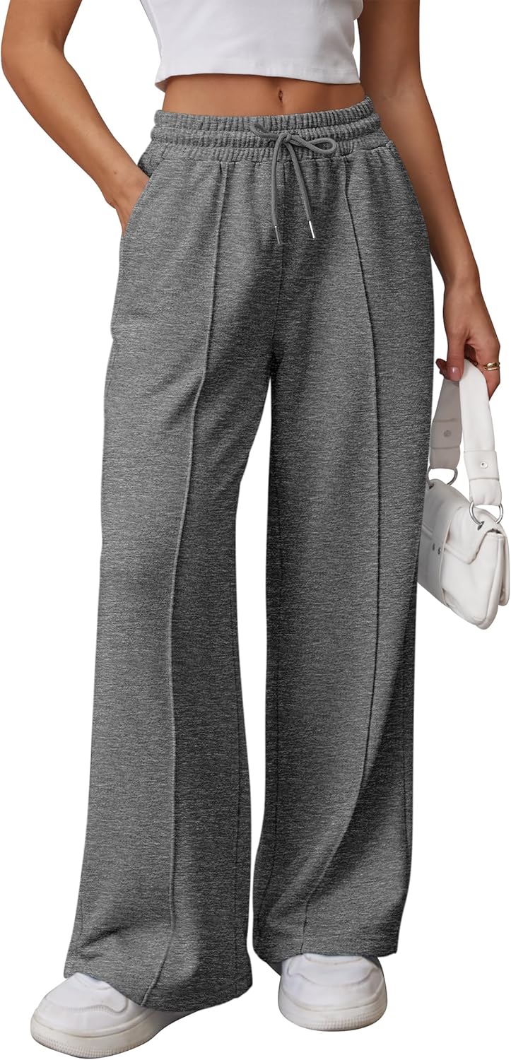 ATHMILE Womens Wide Leg Sweatpants High Waisted Baggy Pants Fashion Teen Girl Drawstring Athletic Joggers - Image 11