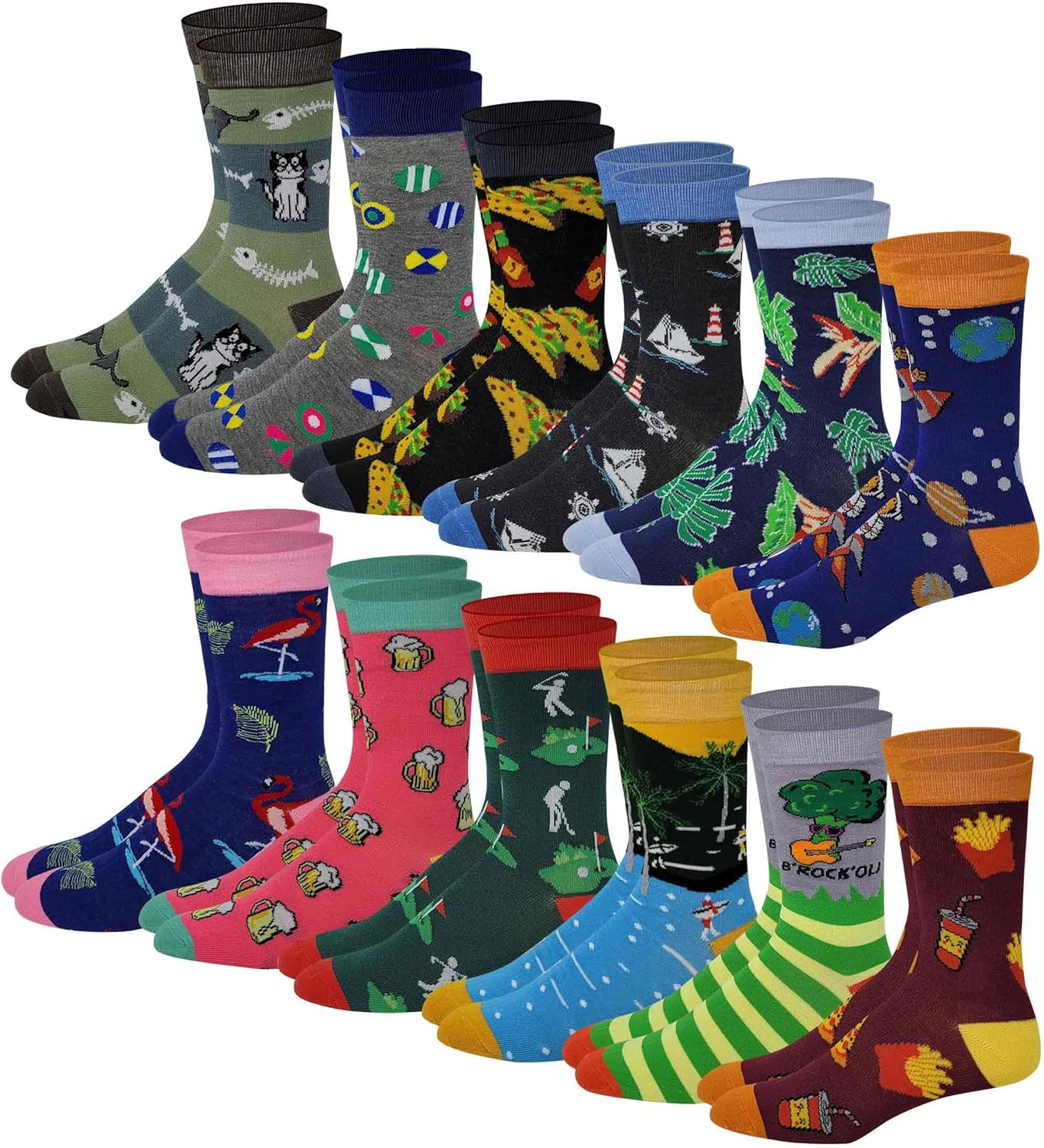 Different Touch Men Colorful Fashion Design Dress socks 10-13 - Image 11
