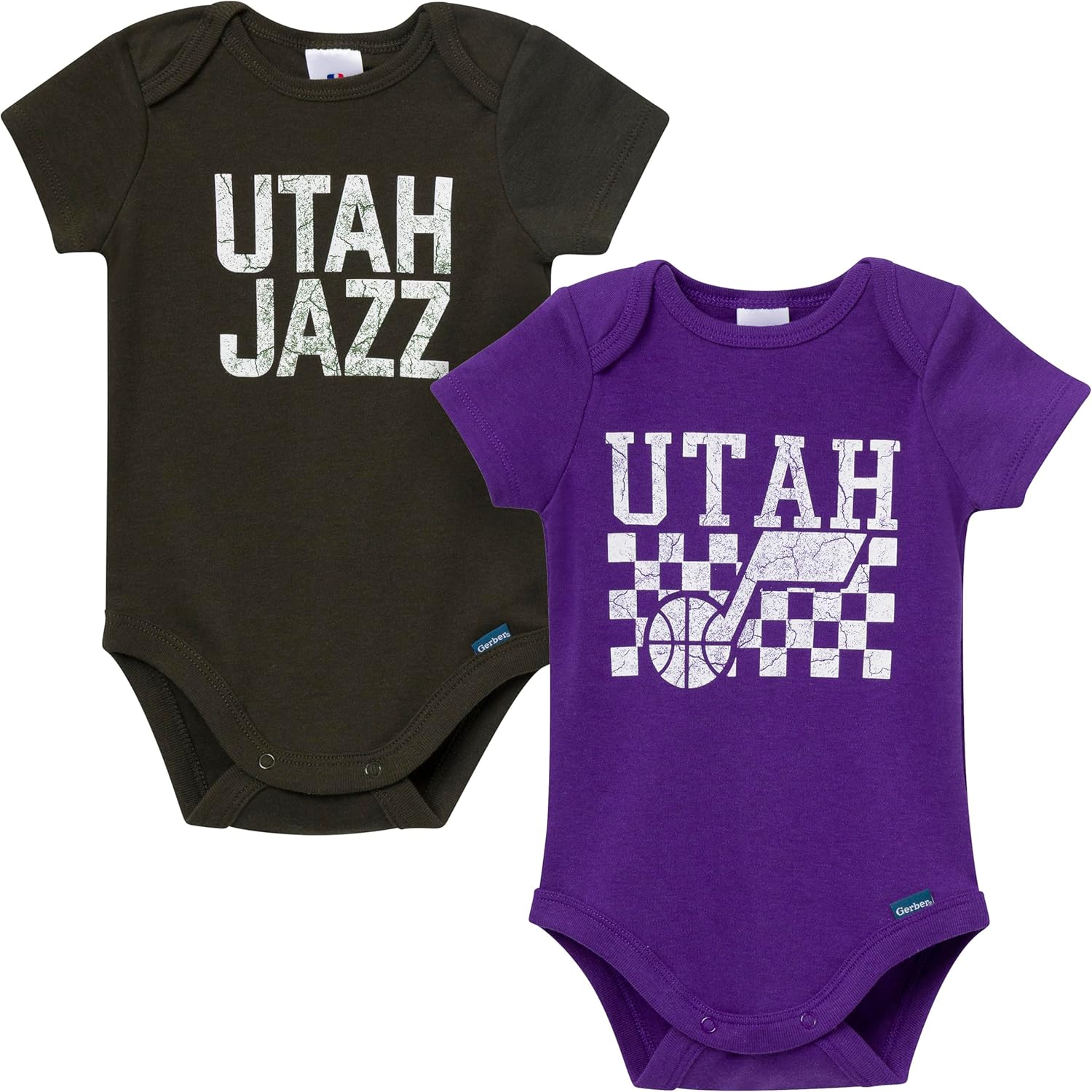 Gerber unisex-baby Nba Team 2 Pack Short Sleeve Onesie Bodysuits - Image 31