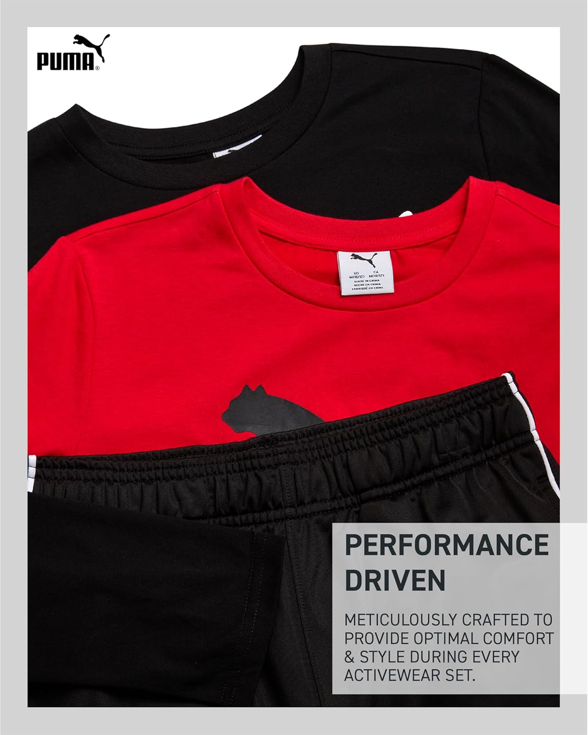 PUMA Boys Sweatpants Set - 3 Piece Fleece Pullover Long Sleeve Shirts Boys TShirt and Jogger Pants Kids Activewear Set (8-16) - Image 3