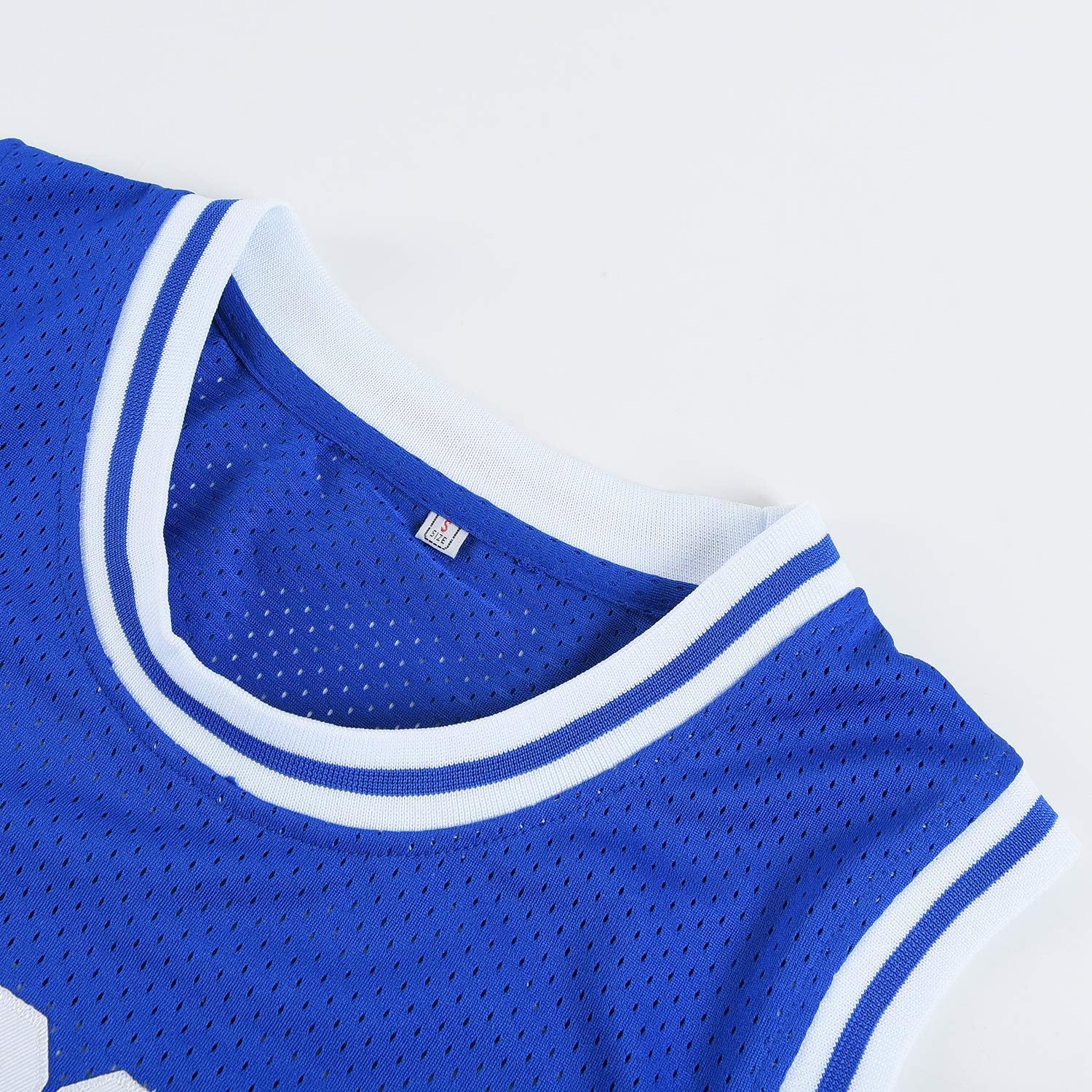 Mens Lincoln #34 Jesus Shuttlesworth High School Movie Basketball Jersey for Adult White/Blue - Image 6