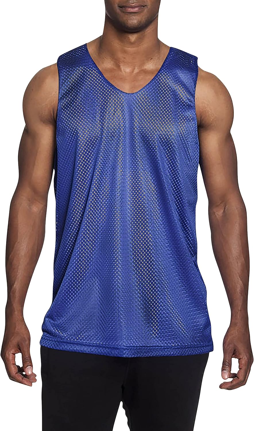 Mens Reversible Basketball Jersey Premium Moisture Wicking Mesh Tank Top - Image 10