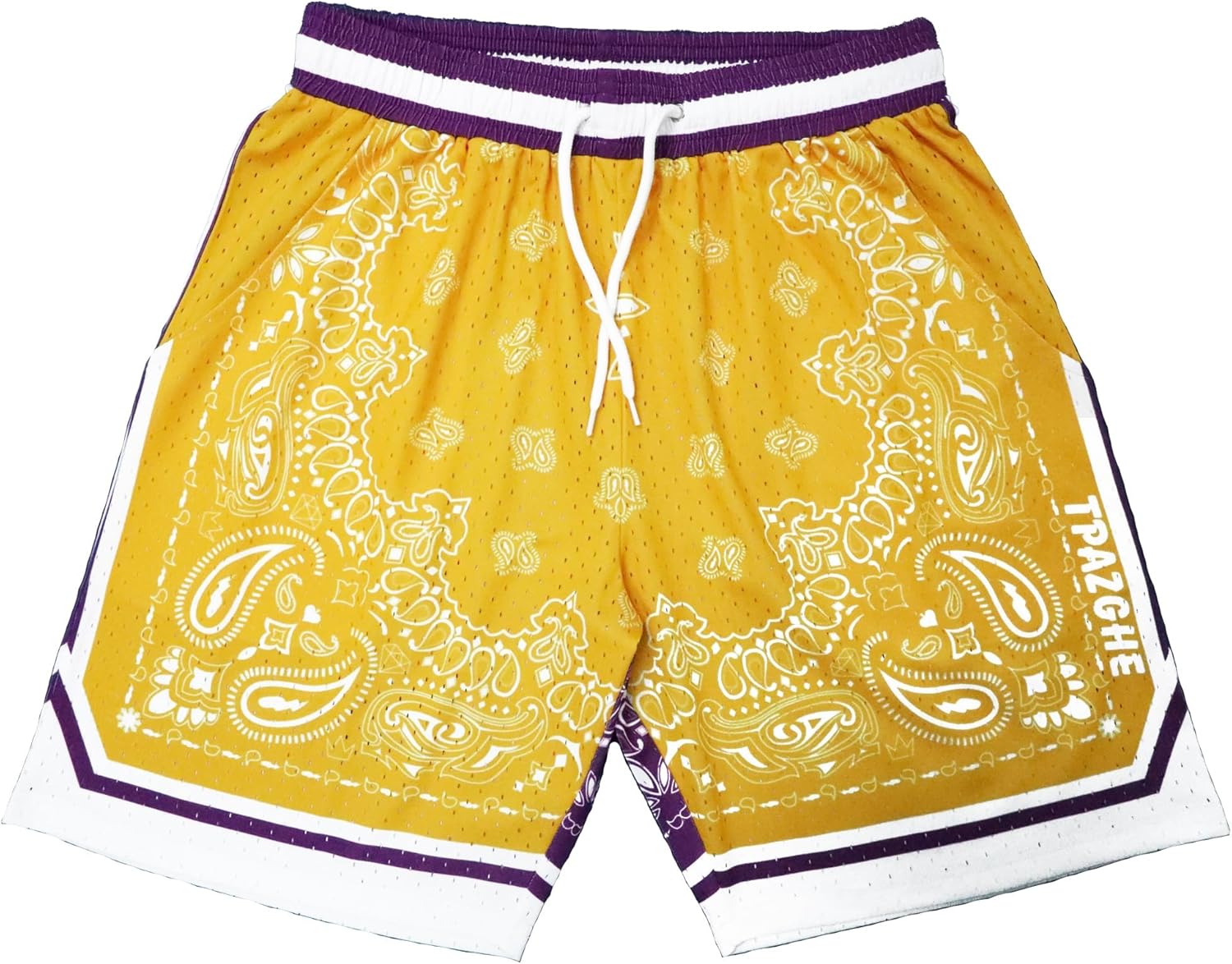 Mens Cool Graphic Sport Athletic Shorts Light Weight Mesh Workout Training Drawstring Basketball Shorts