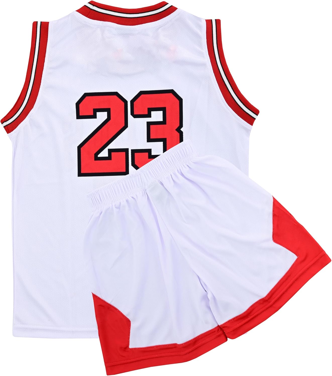 VEGAS APPAREL Kids Basketball Kit, 2 Piece Sleeveless Kids Basketball Jersey Shirt & Shorts for 2-14 Years Unisex Children - Image 4