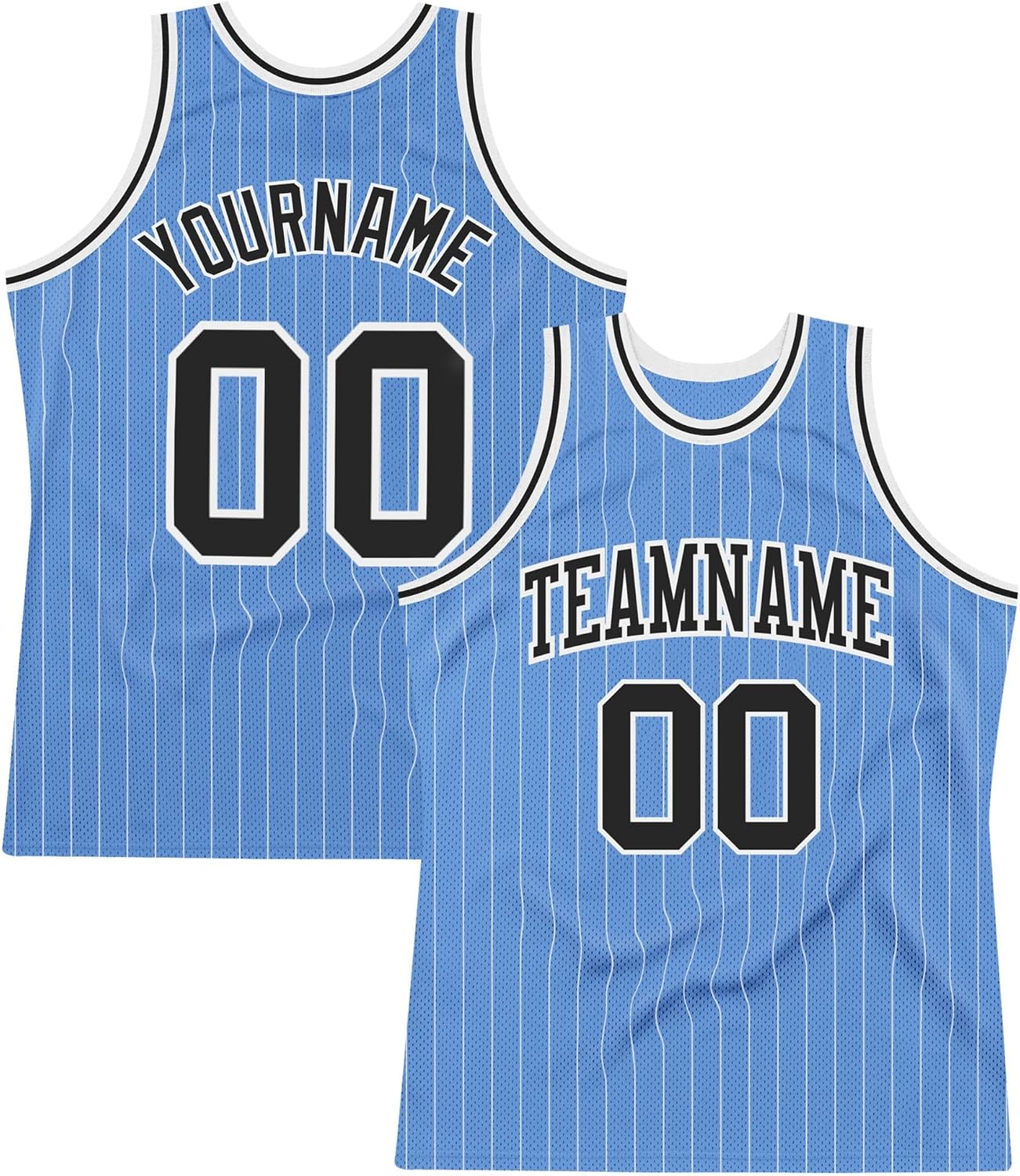Custom Name Team Name Number White Black Pinstripe Black-Orange Authentic Basketball Jersey, Personalized Basketball Jersey - Image 28