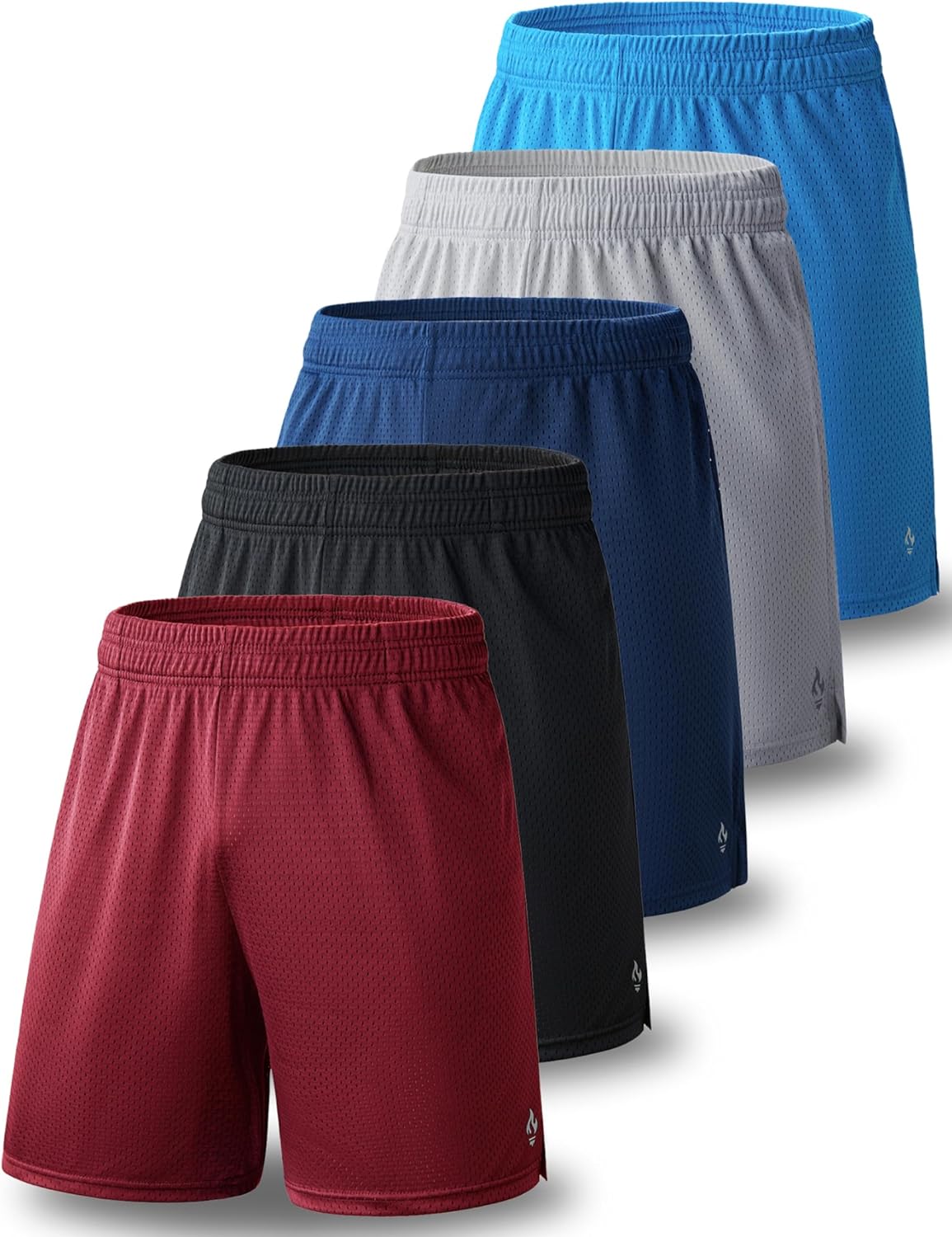 Liberty Pro 5 Pack: Mens Athletic Shorts, 9" Mesh Basketball Shorts Men Active Gym Shorts with Pockets - Image 10