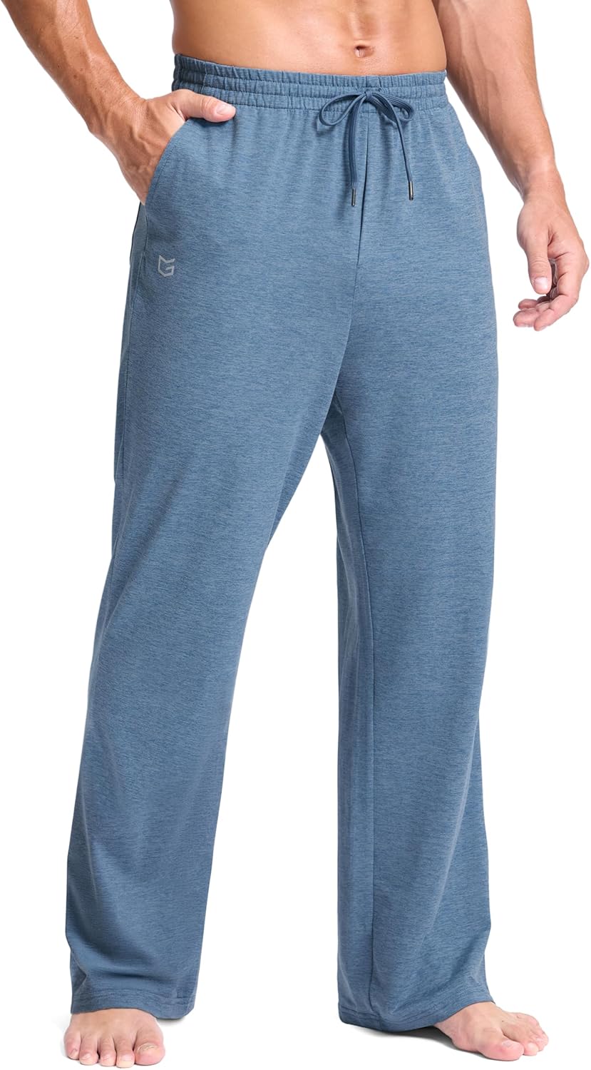 G Gradual Men's Yoga Sweatpants Soft Lounge Casual Pants Open Bottom Stretchy Athletic Sweat Pants with Pockets - Image 13