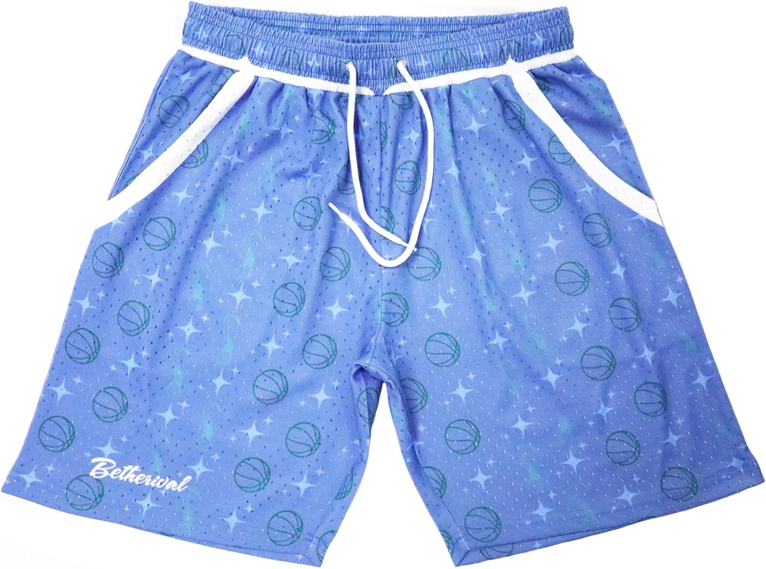 Mens Cool Graphic Sport Athletic Shorts Light Weight Mesh Workout Training Drawstring Basketball Shorts - Image 12