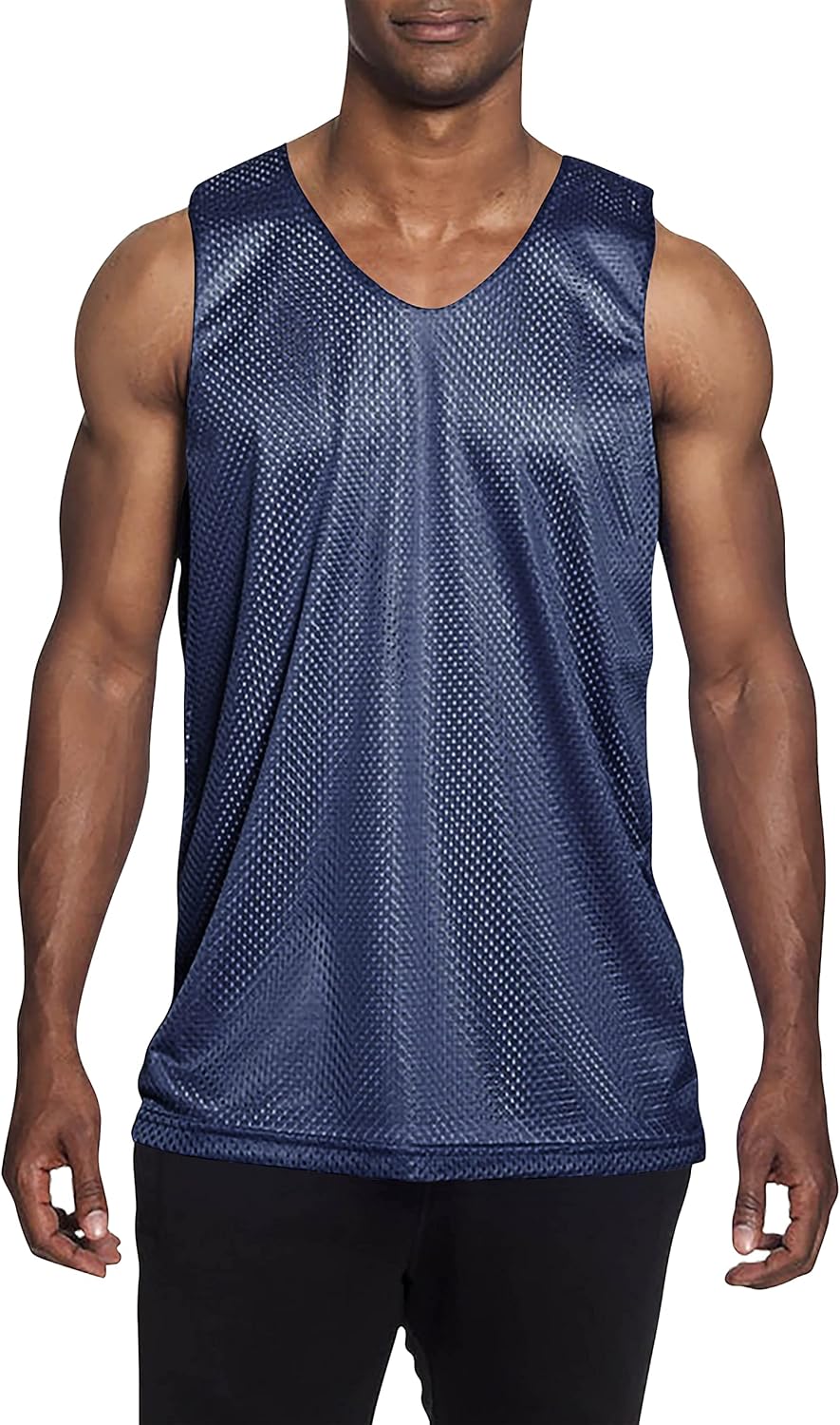 Mens Reversible Basketball Jersey Premium Moisture Wicking Mesh Tank Top - Image 8